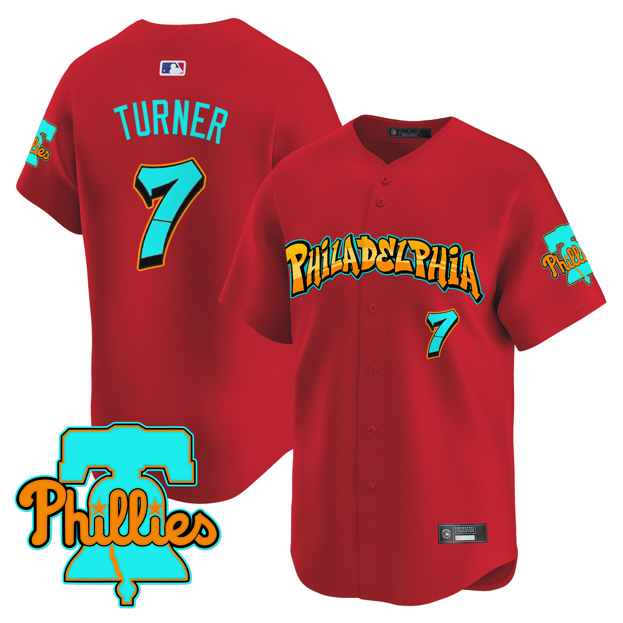 Men's Philadelphia Phillies 'Graffiti Broad Street Edition' Vapor Premier Limited Jersey - All Stitched