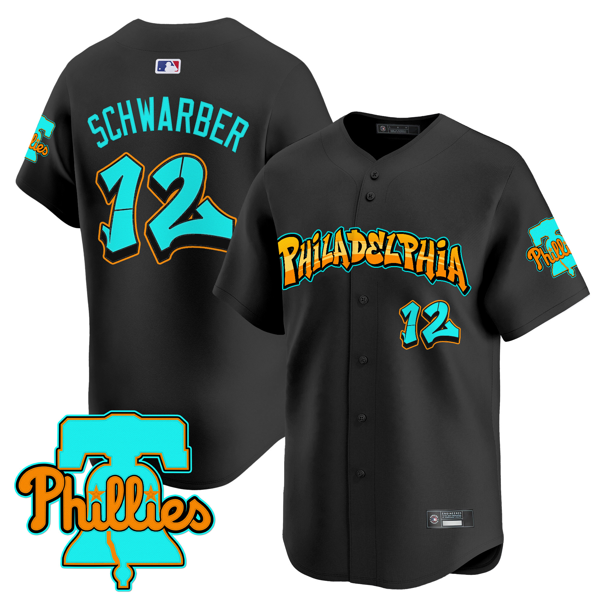 Men's Philadelphia Phillies 'Graffiti Broad Street Edition' Vapor Premier Limited Jersey - All Stitched