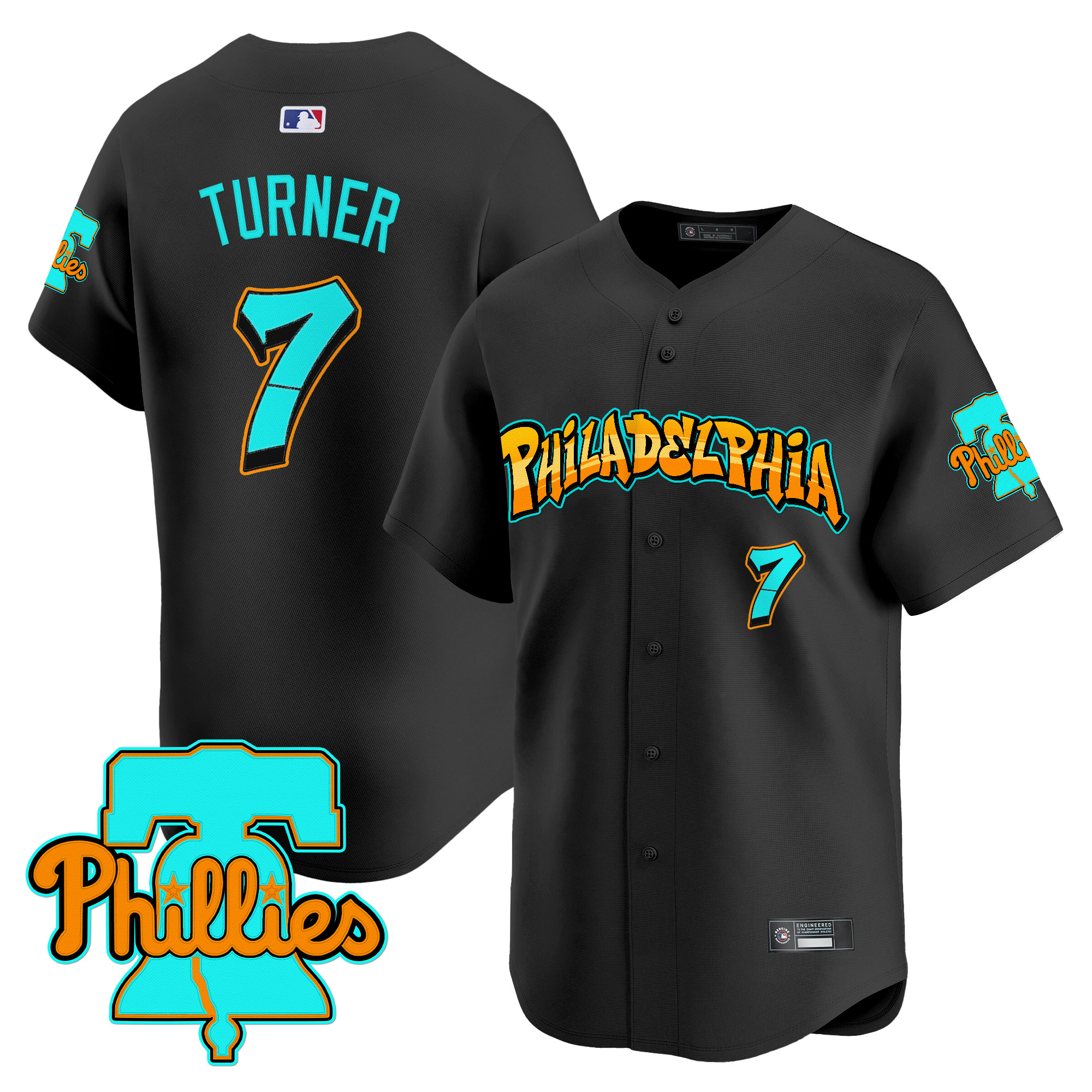 Men's Philadelphia Phillies 'Graffiti Broad Street Edition' Vapor Premier Limited Jersey - All Stitched