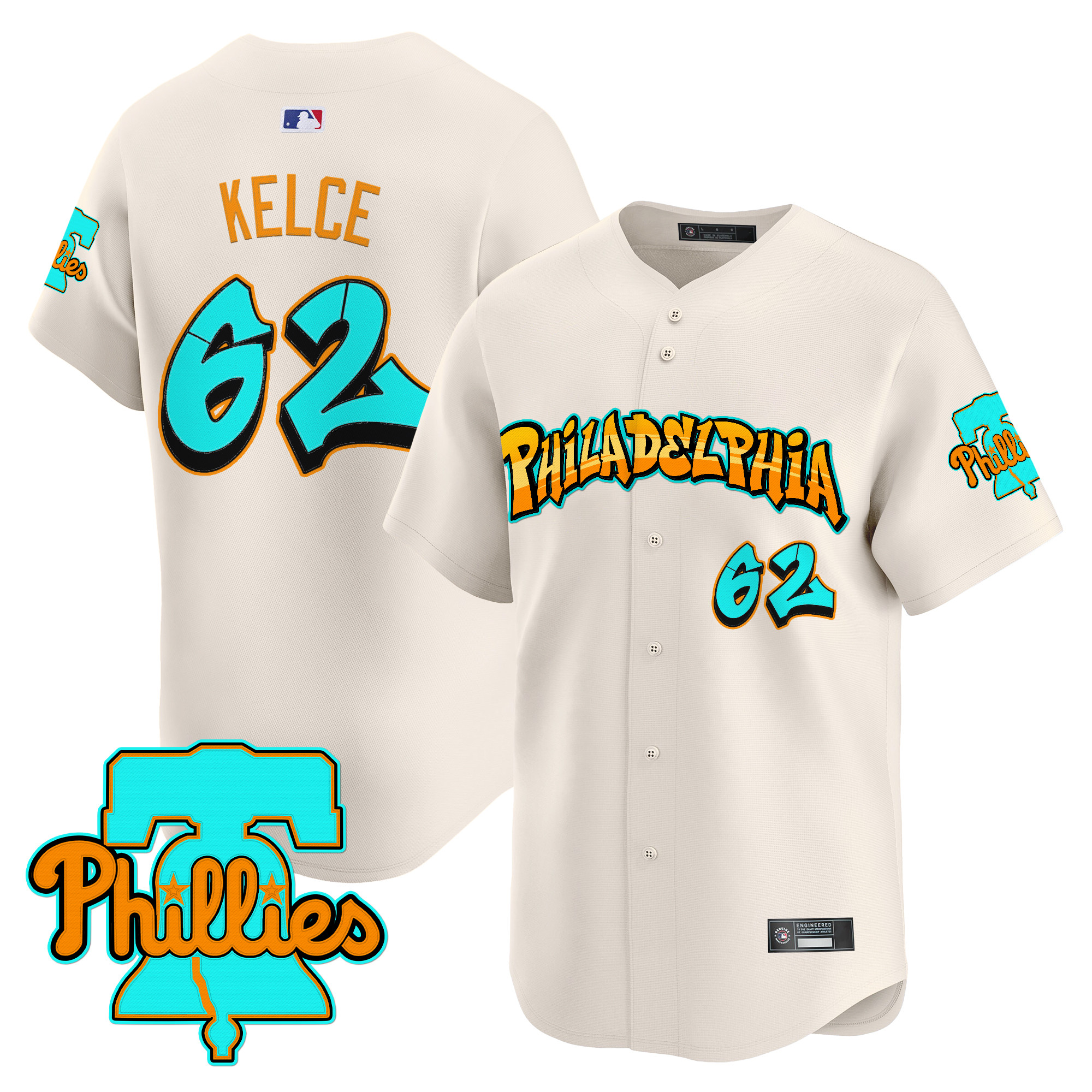 Men's Philadelphia Phillies 'Graffiti Broad Street Edition' Vapor Premier Limited Jersey - All Stitched