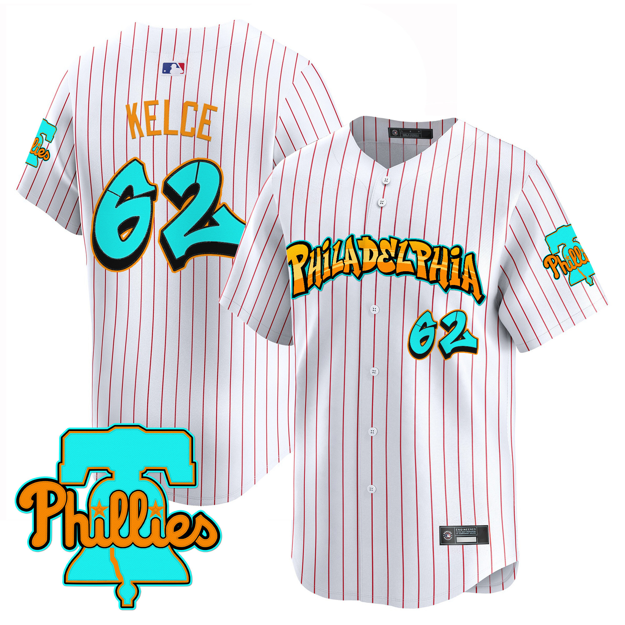 Men's Philadelphia Phillies 'Graffiti Broad Street Edition' Vapor Premier Limited Jersey - All Stitched
