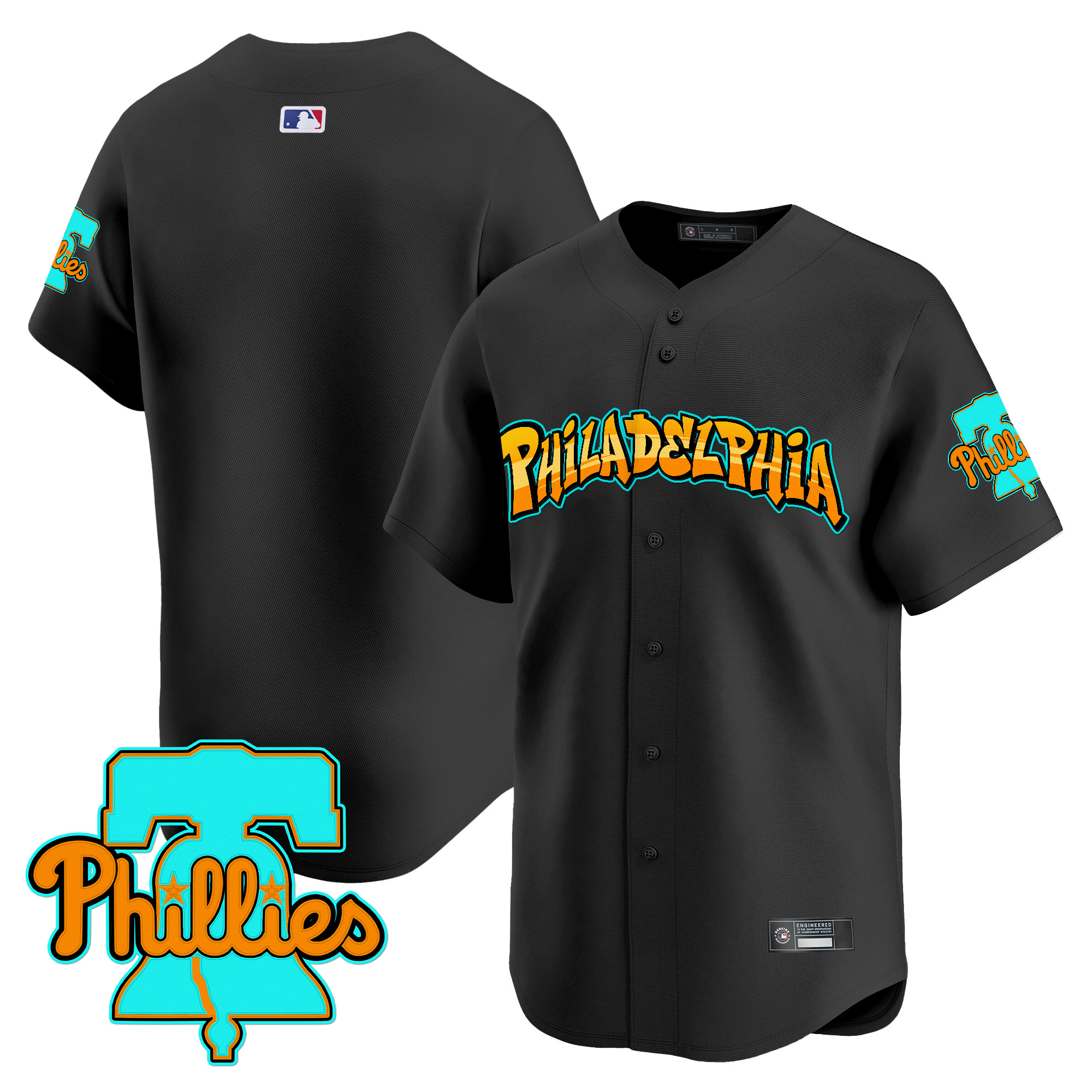 Men's Philadelphia Phillies 'Graffiti Broad Street Edition' Vapor Premier Limited Jersey - All Stitched