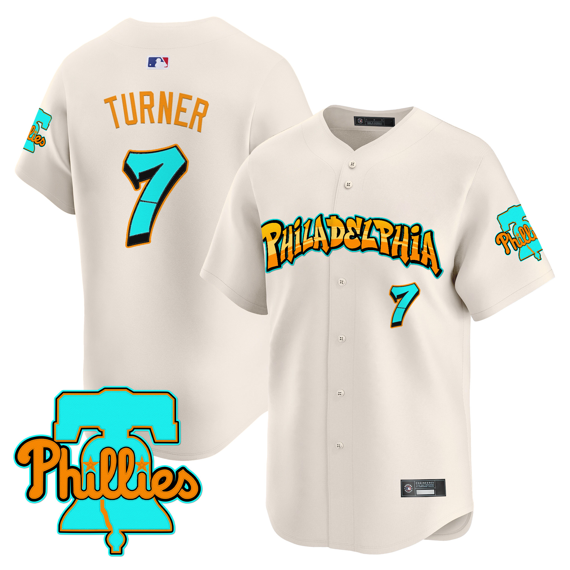 Men's Philadelphia Phillies 'Graffiti Broad Street Edition' Vapor Premier Limited Jersey - All Stitched