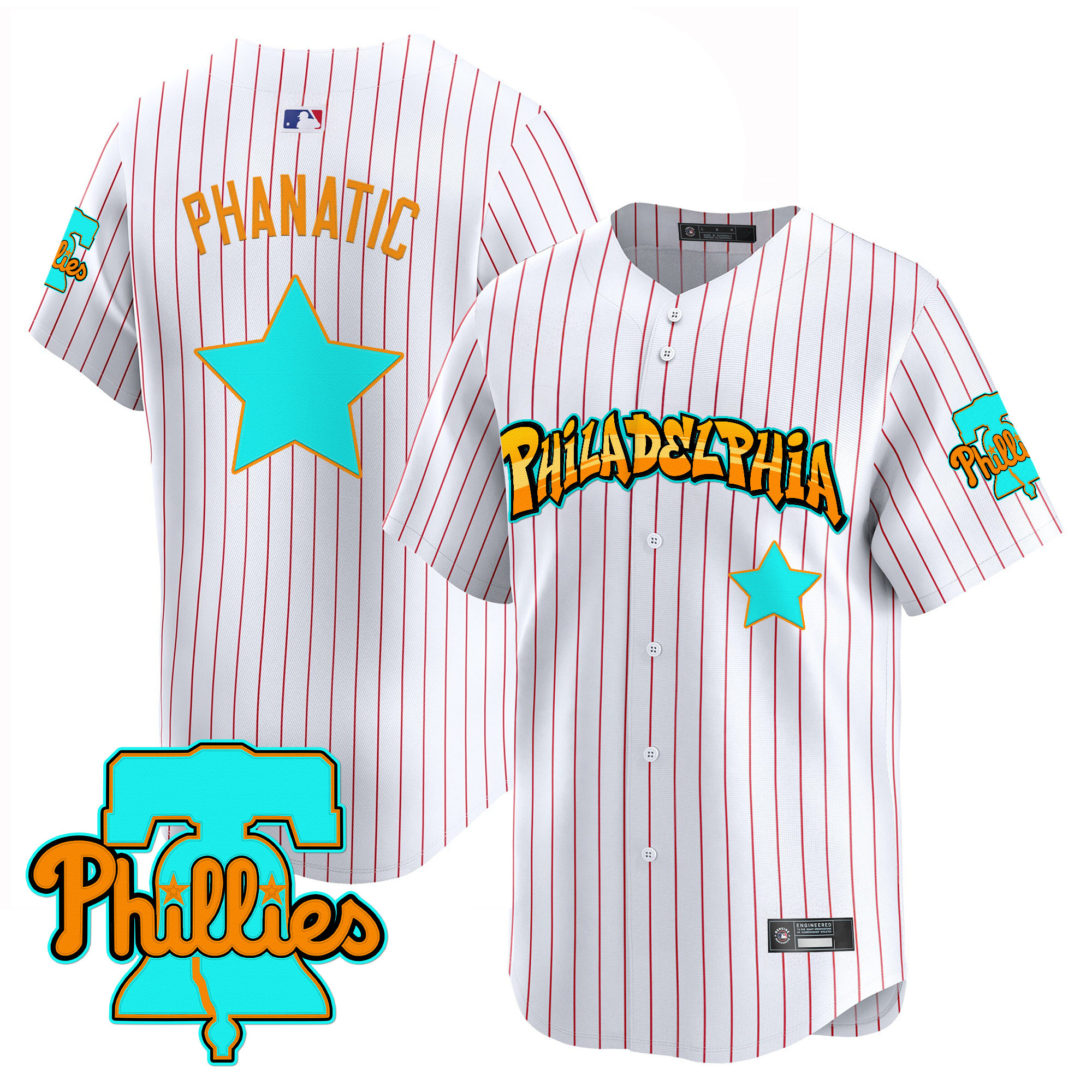 Men's Philadelphia Phillies 'Graffiti Broad Street Edition' Vapor Premier Limited Jersey - All Stitched