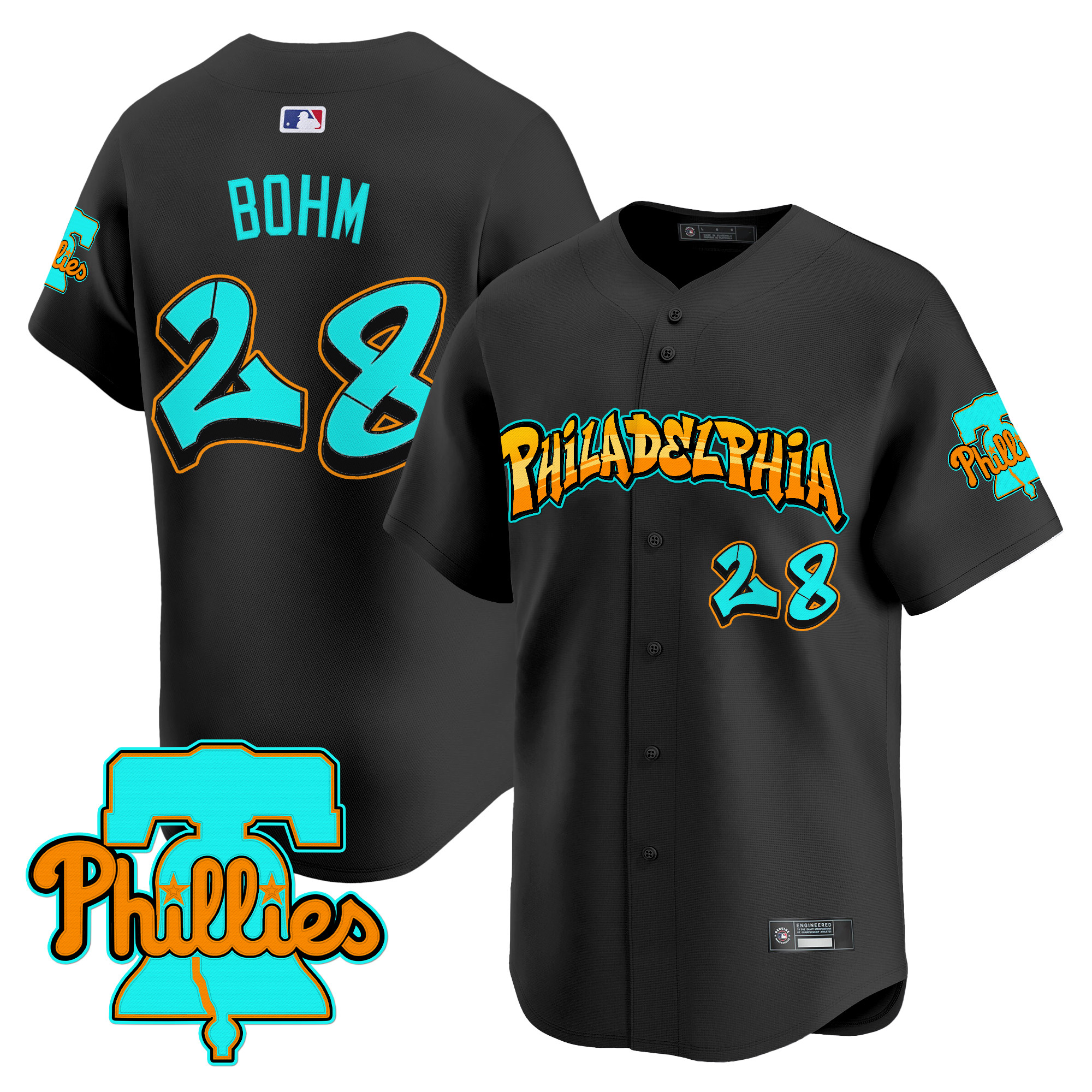 Men's Philadelphia Phillies 'Graffiti Broad Street Edition' Vapor Premier Limited Jersey - All Stitched