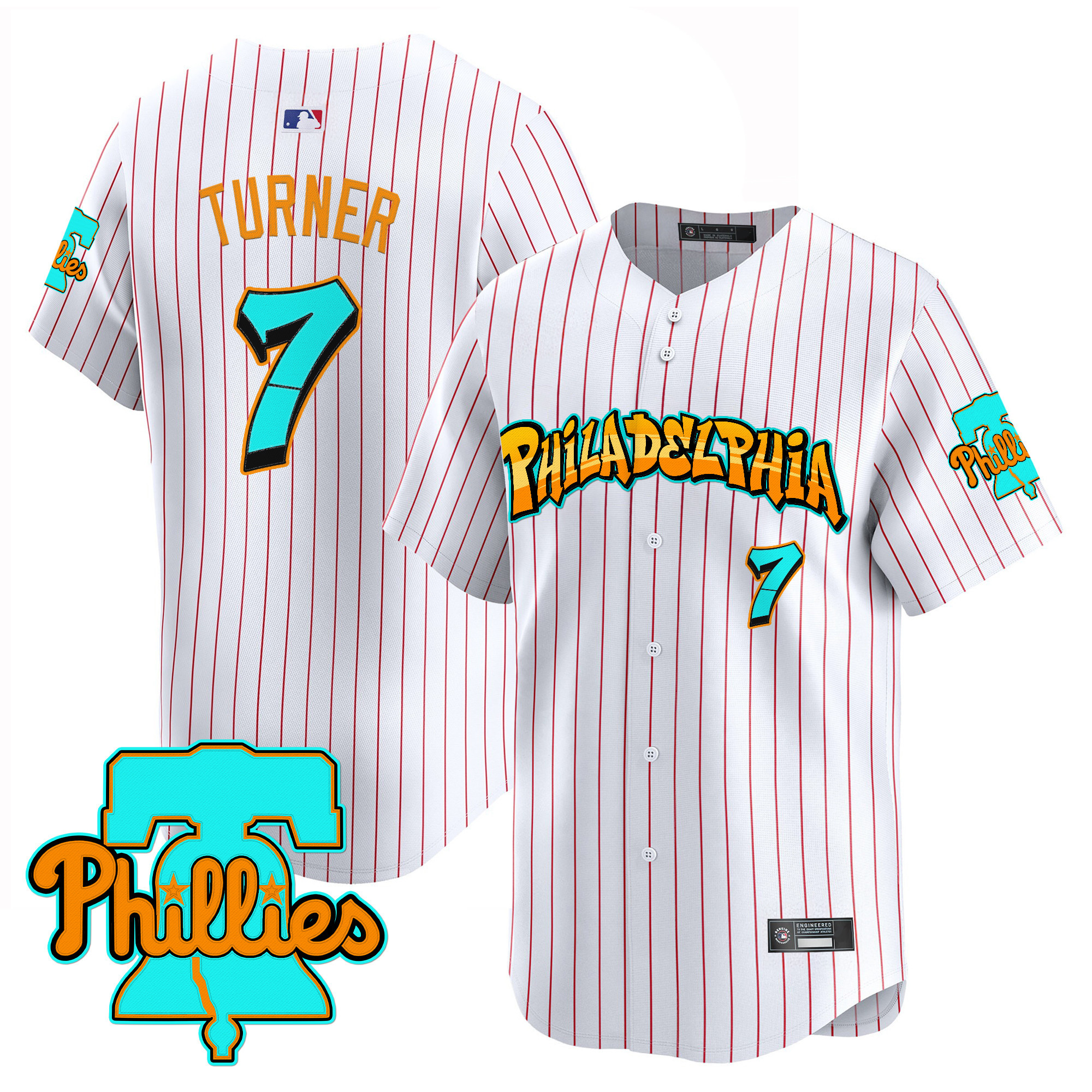 Men's Philadelphia Phillies 'Graffiti Broad Street Edition' Vapor Premier Limited Jersey - All Stitched