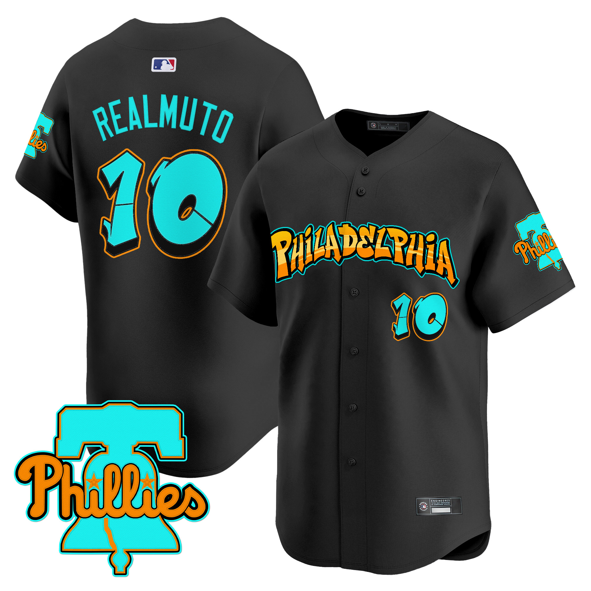 Men's Philadelphia Phillies 'Graffiti Broad Street Edition' Vapor Premier Limited Jersey - All Stitched