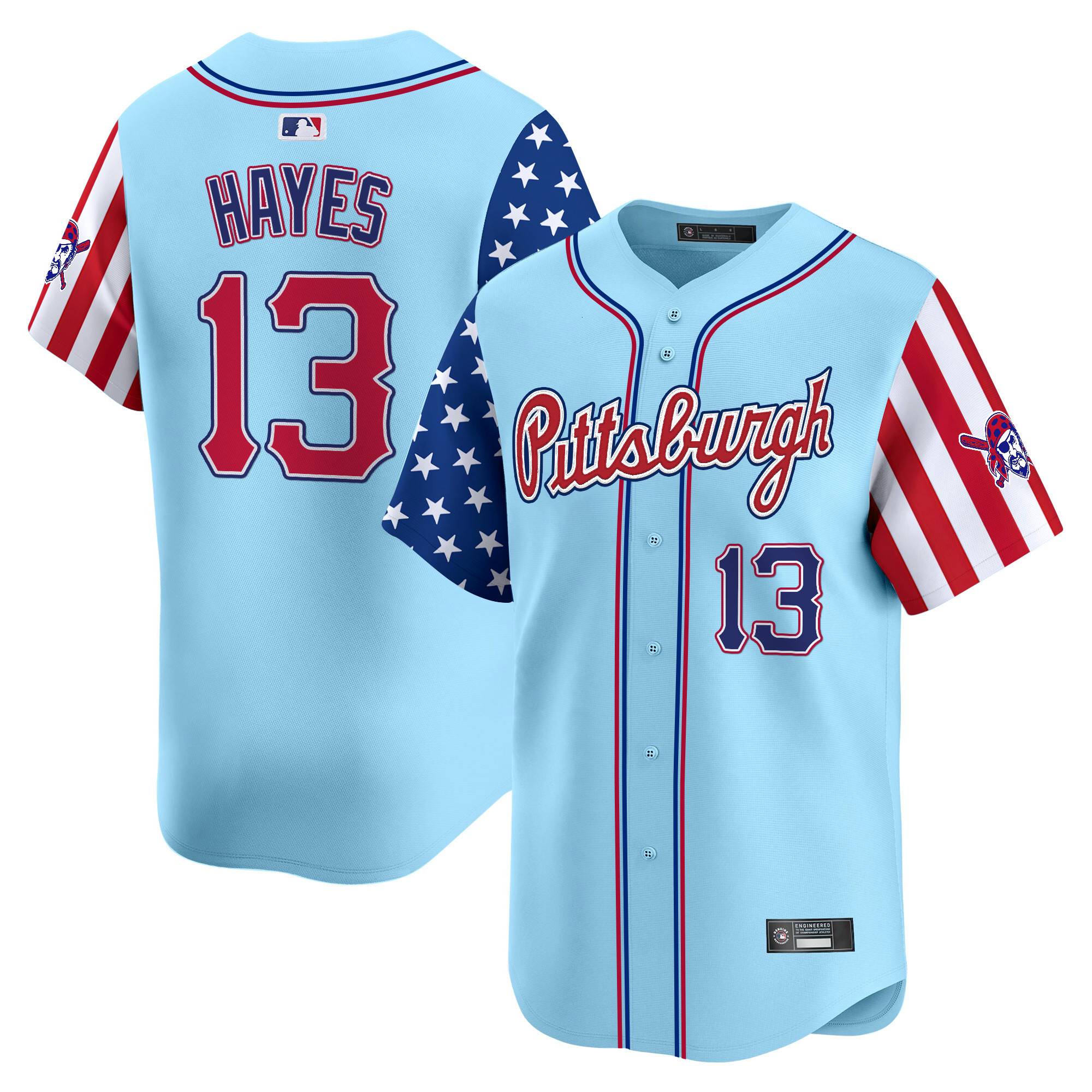 Men's Pittsburgh Pirates 2025 Independence Day Vapor Premier Limited Jersey - All Stitched