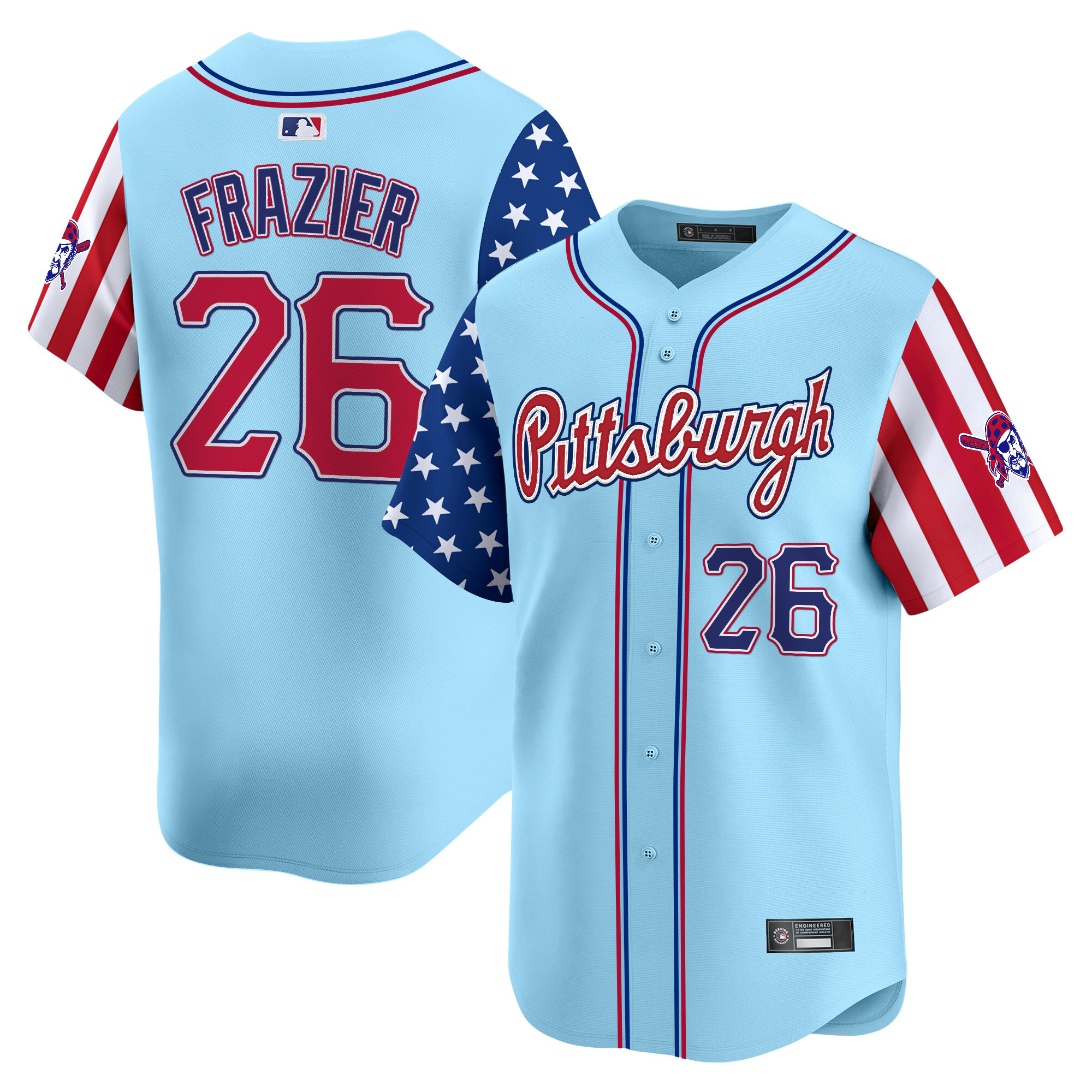 Men's Pittsburgh Pirates 2025 Independence Day Vapor Premier Limited Jersey - All Stitched