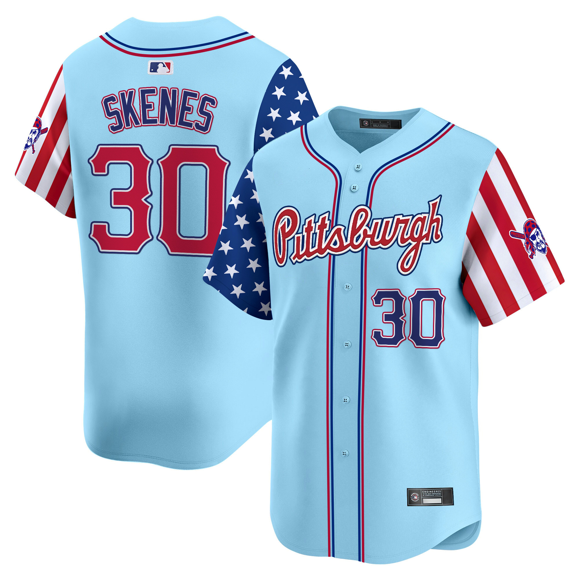 Men's Pittsburgh Pirates 2025 Independence Day Vapor Premier Limited Jersey - All Stitched