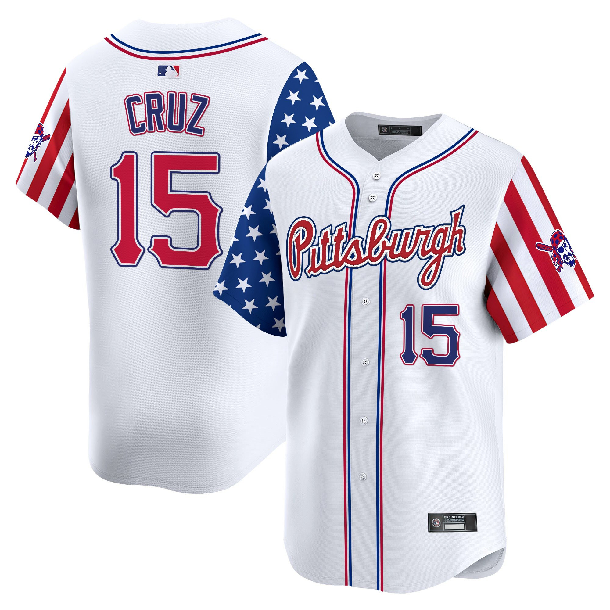 Men's Pittsburgh Pirates 2025 Independence Day Vapor Premier Limited Jersey - All Stitched