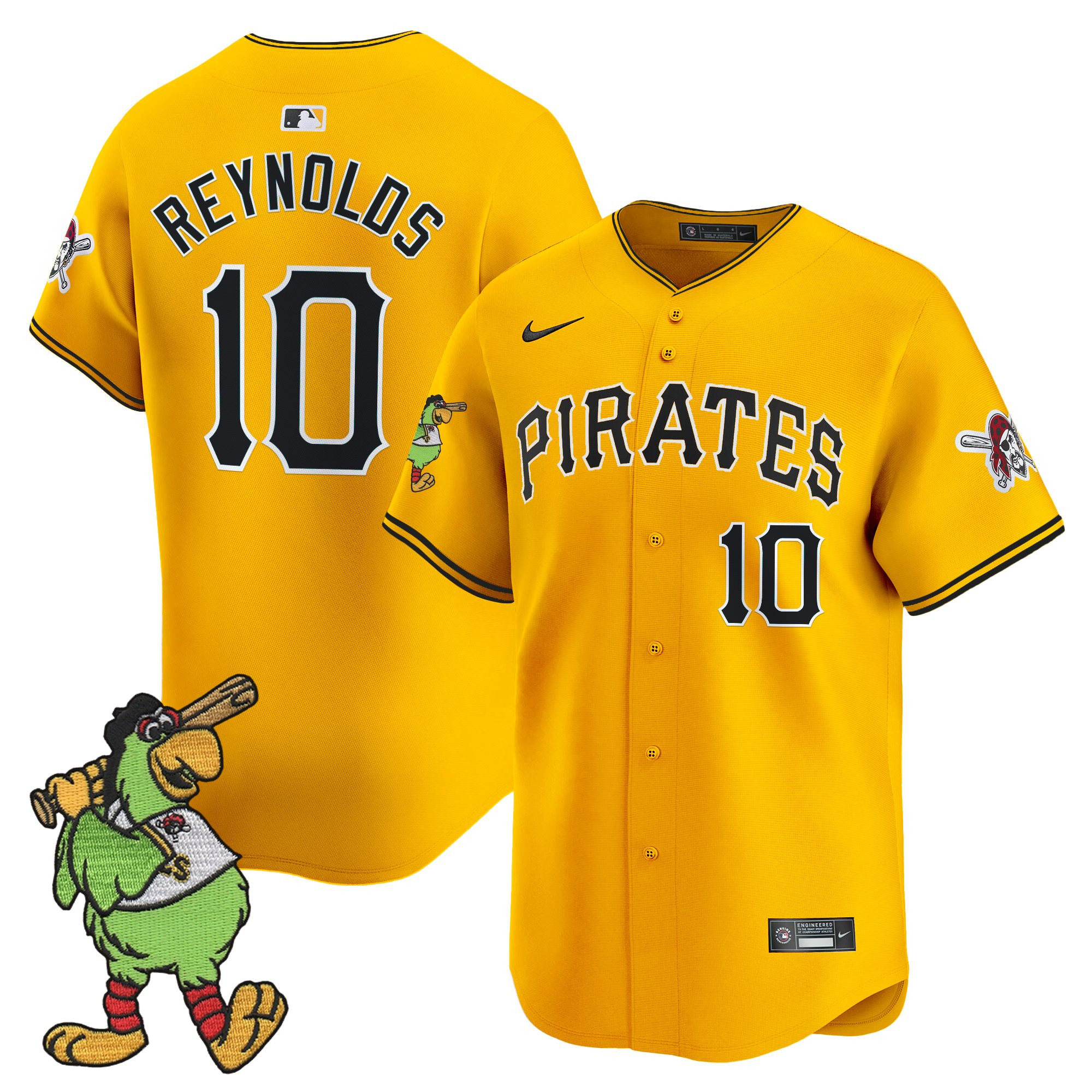 Men's Pittsburgh Pirates Pirate Parrot Patch Vapor Premier Limited Jersey - All Stitched