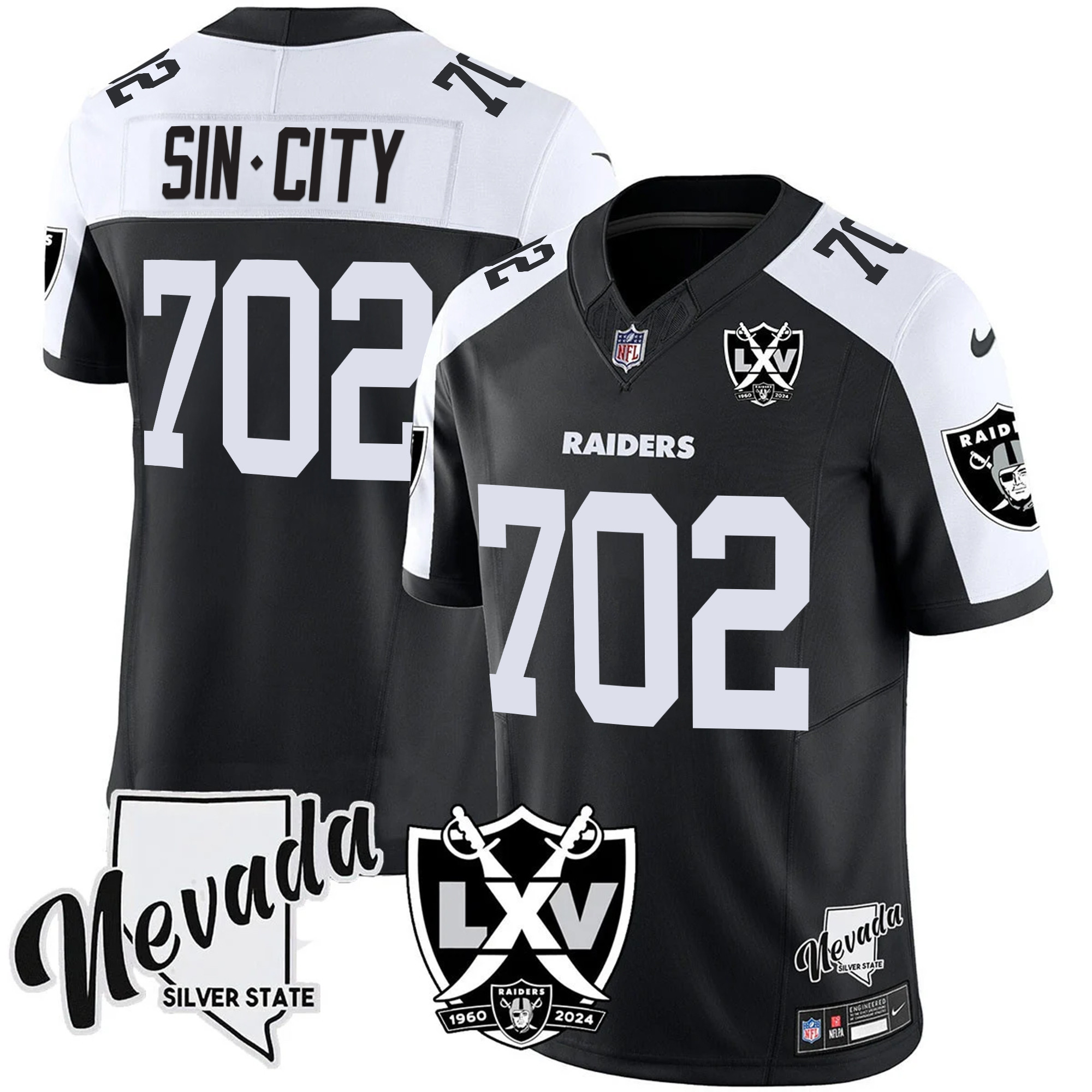 Men's Raiders 2025 Vapor Limited Jersey - 65th Anniversary - All Stitched