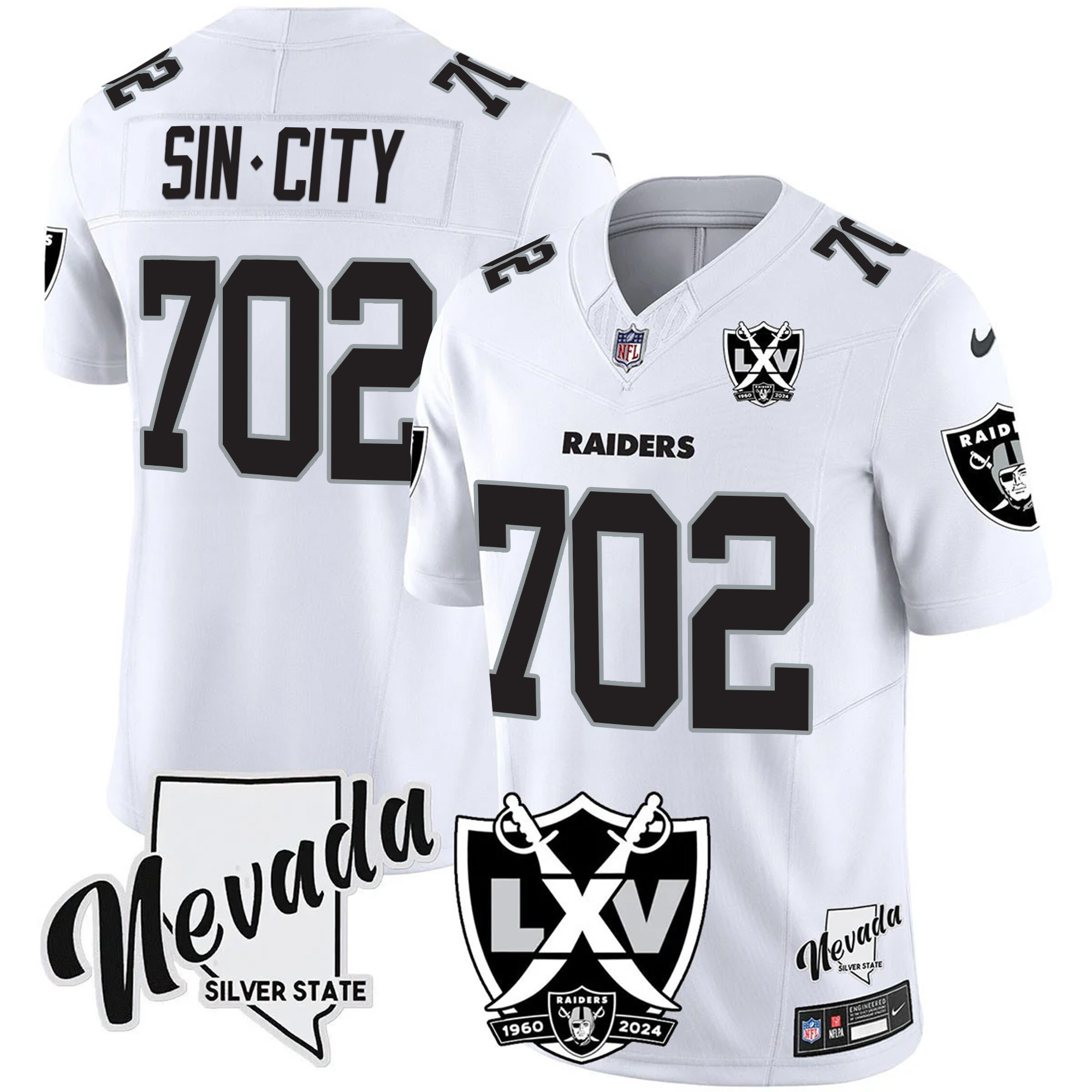Men's Raiders 2025 Vapor Limited Jersey - 65th Anniversary - All Stitched