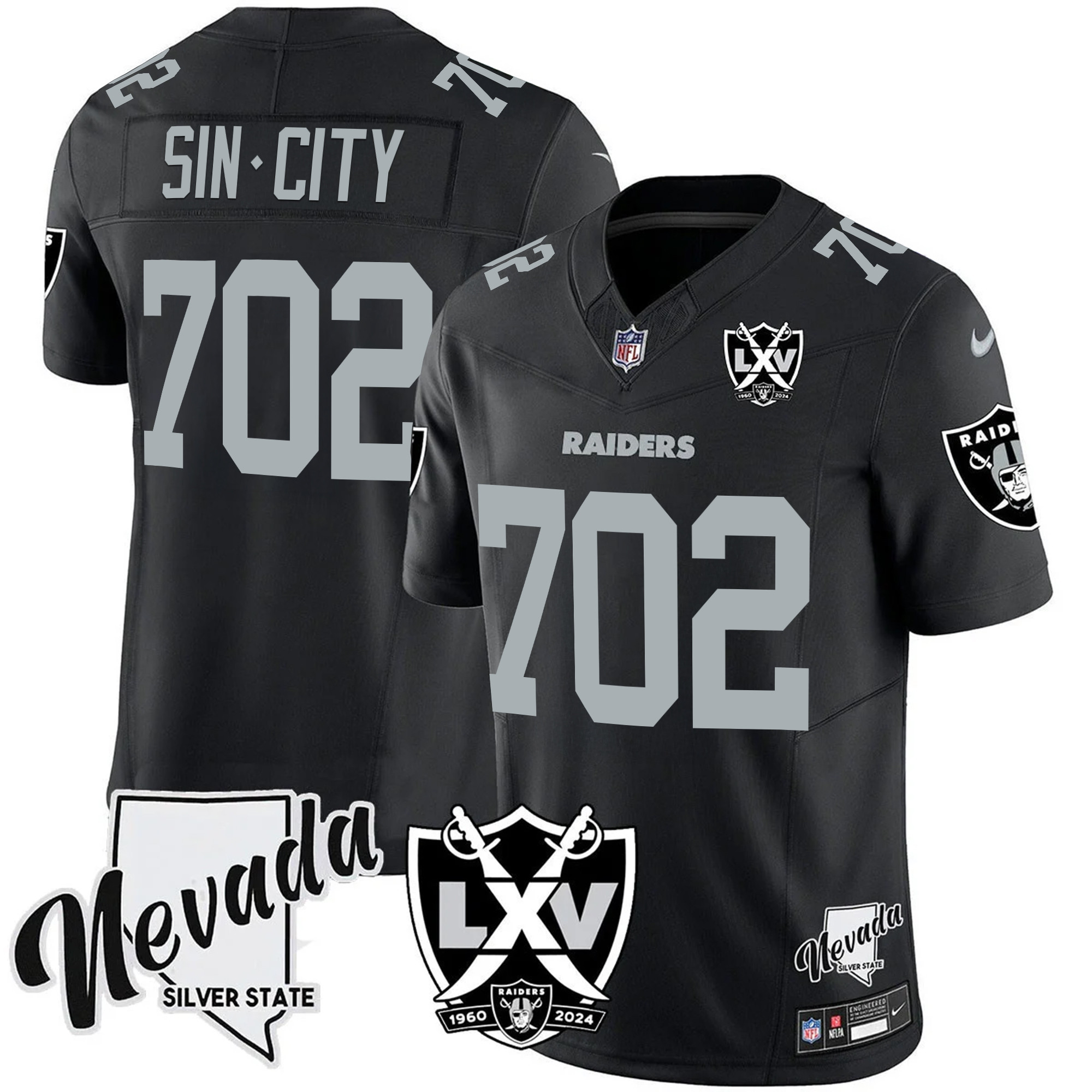 Men's Raiders 2025 Vapor Limited Jersey - 65th Anniversary - All Stitched