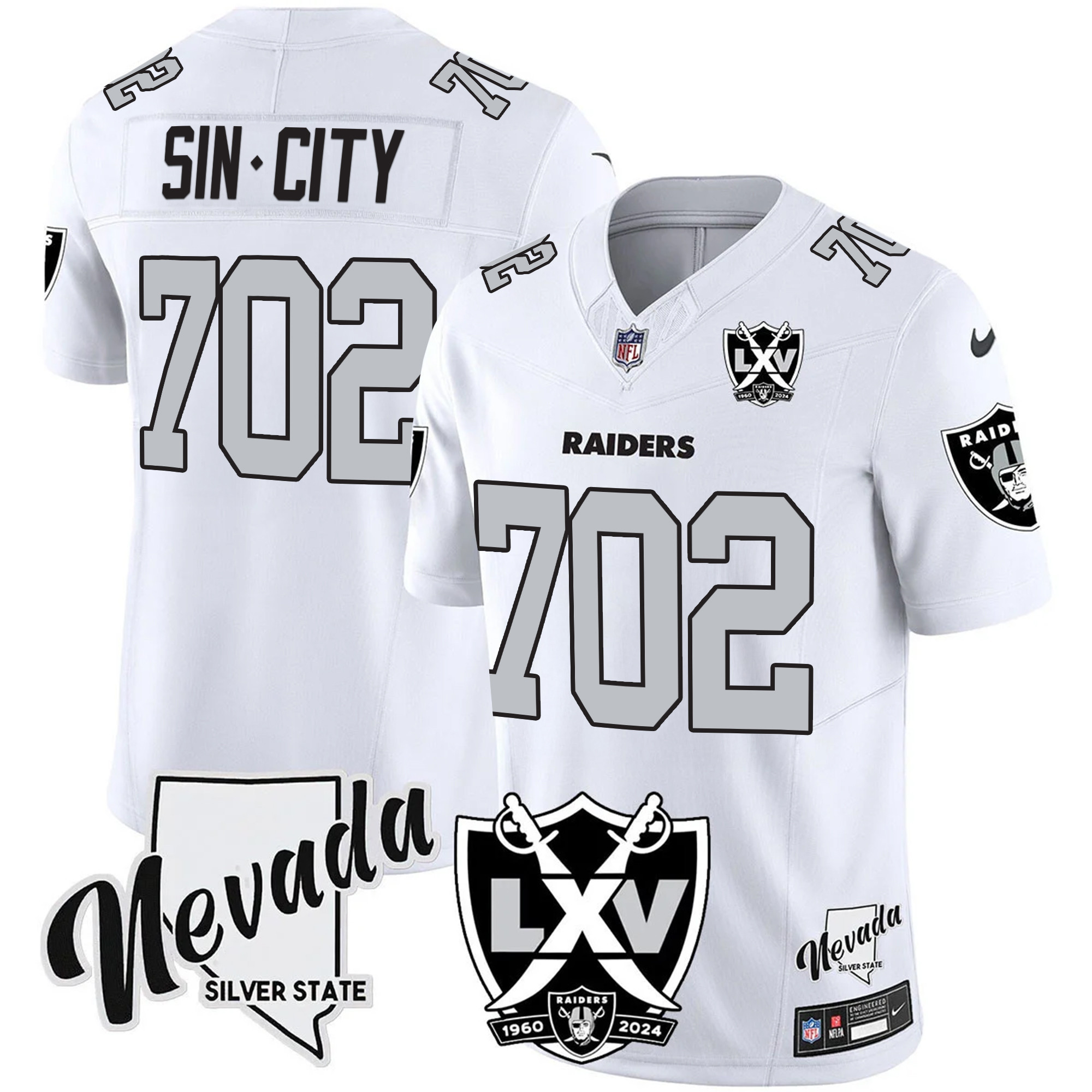 Men's Raiders 2025 Vapor Limited Jersey - 65th Anniversary - All Stitched