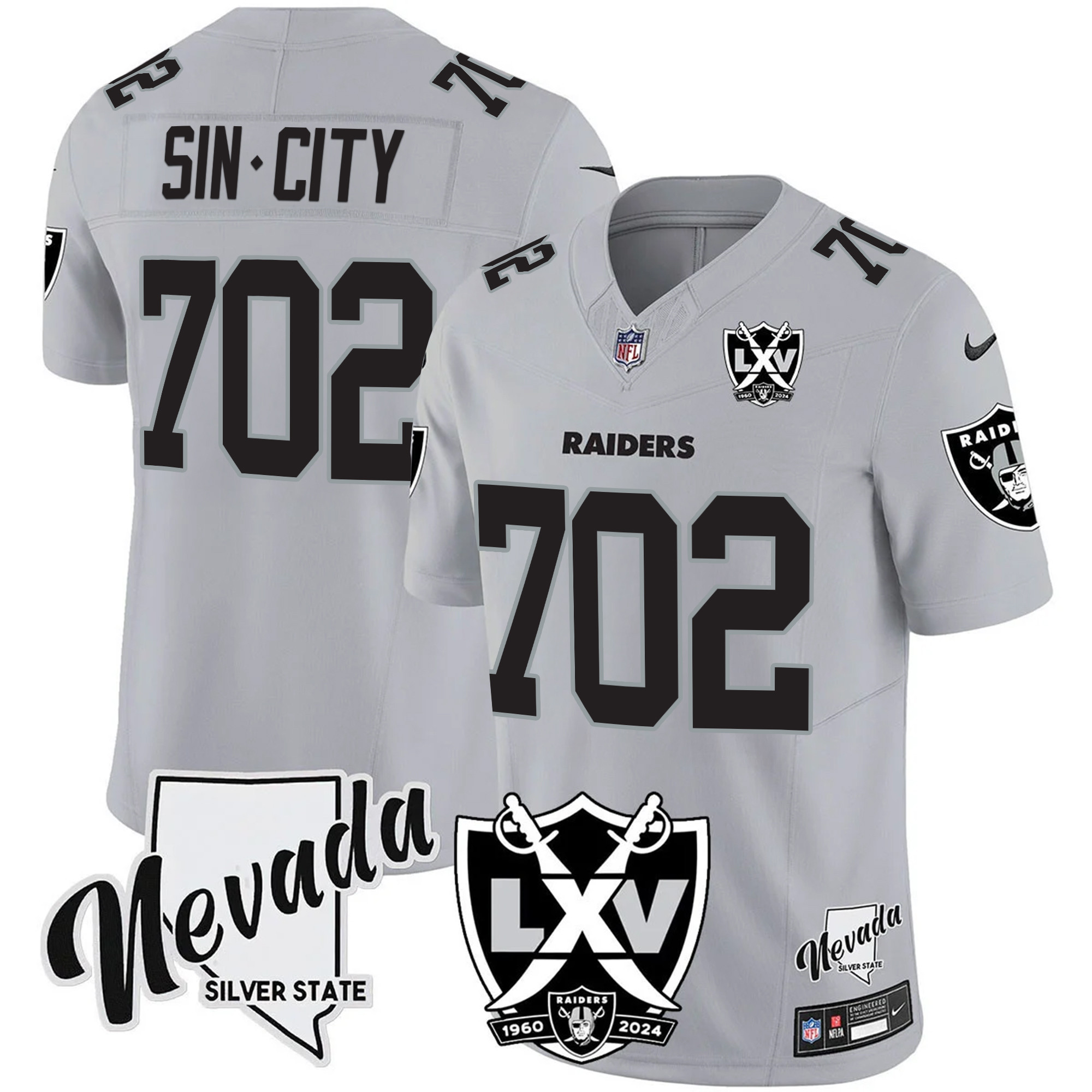 Men's Raiders 2025 Vapor Limited Jersey - 65th Anniversary - All Stitched