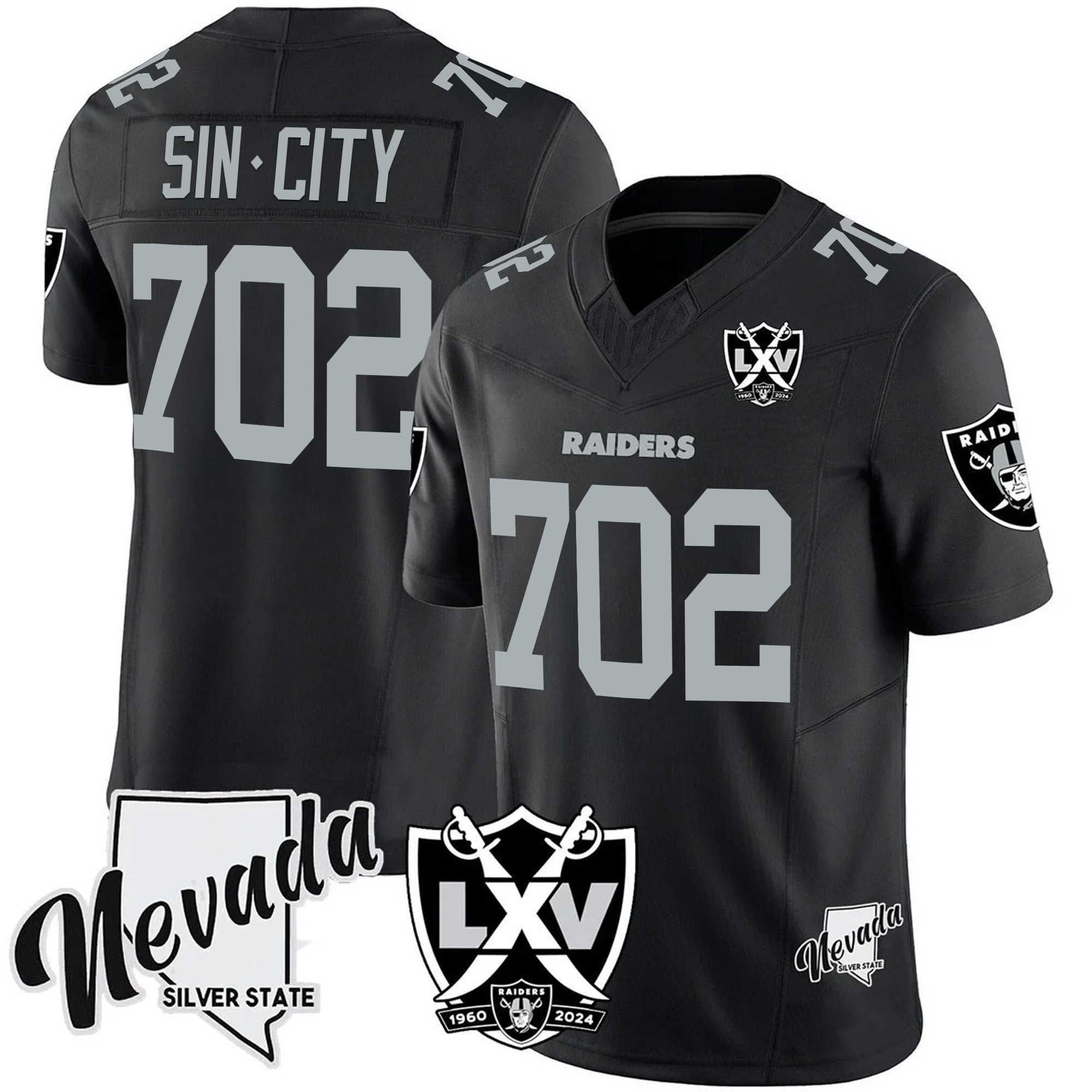 Men's Raiders 2025 Vapor Limited Jersey - 65th Anniversary V2 - All Stitched