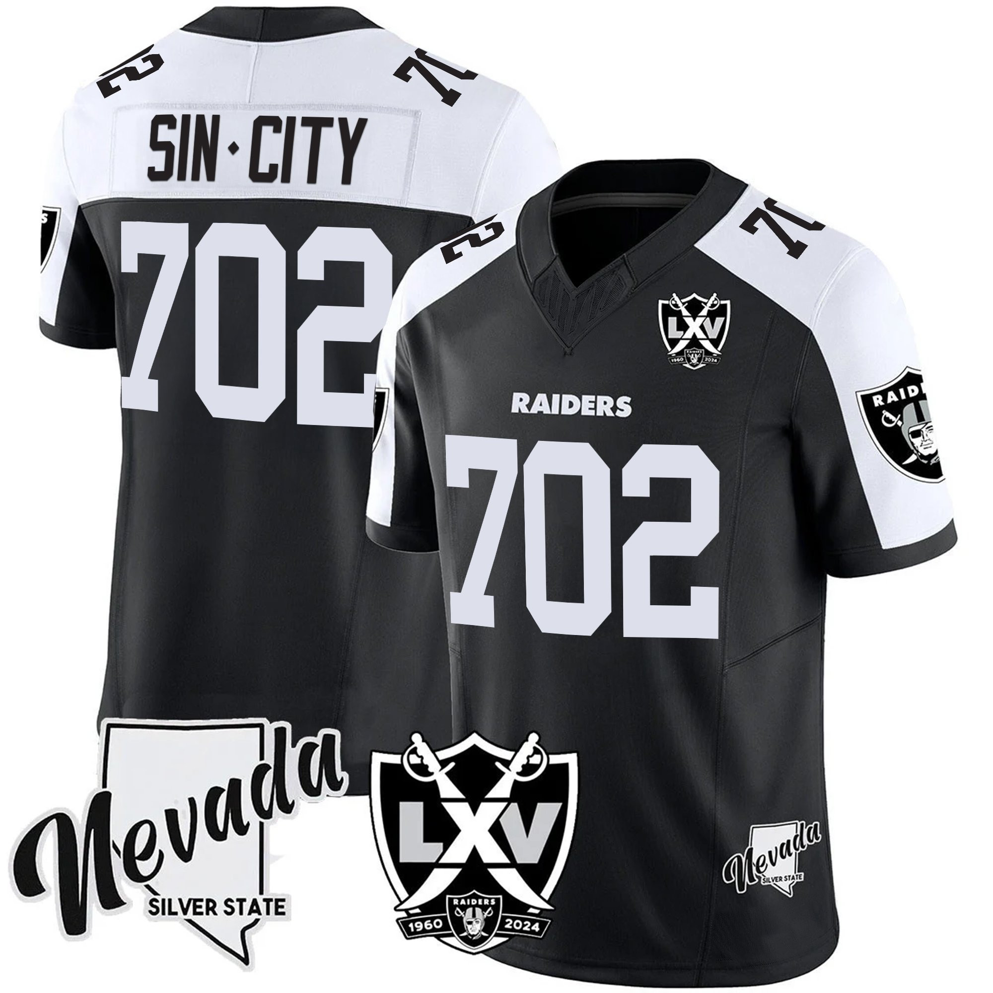 Men's Raiders 2025 Vapor Limited Jersey - 65th Anniversary V2 - All Stitched