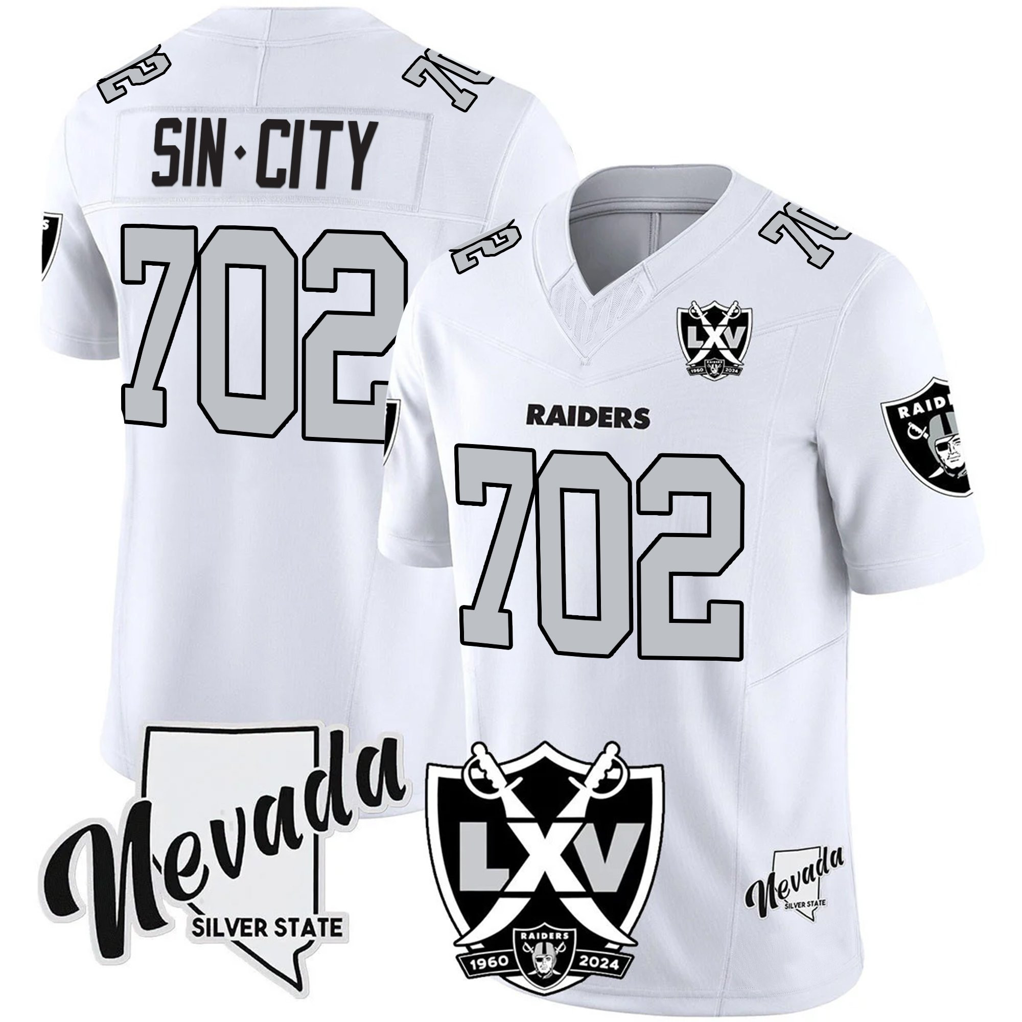 Men's Raiders 2025 Vapor Limited Jersey - 65th Anniversary V2 - All Stitched