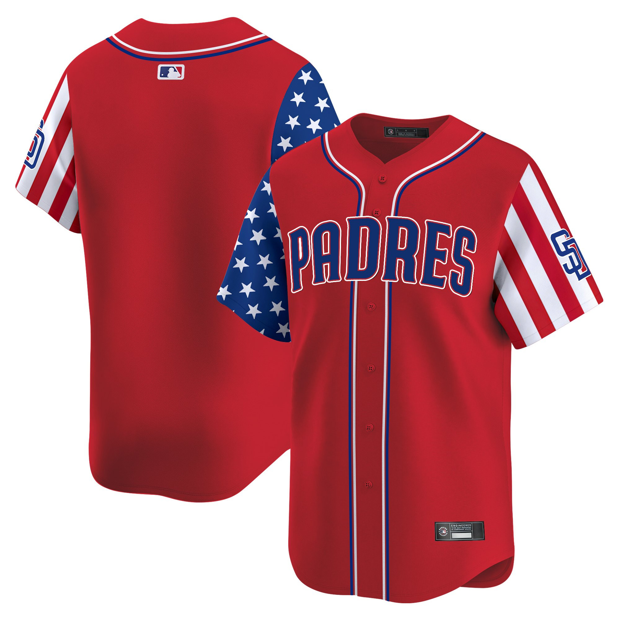 Men's San Diego Padres 2025 Independence Day Vapor Premier Limited Jersey - All Stitched