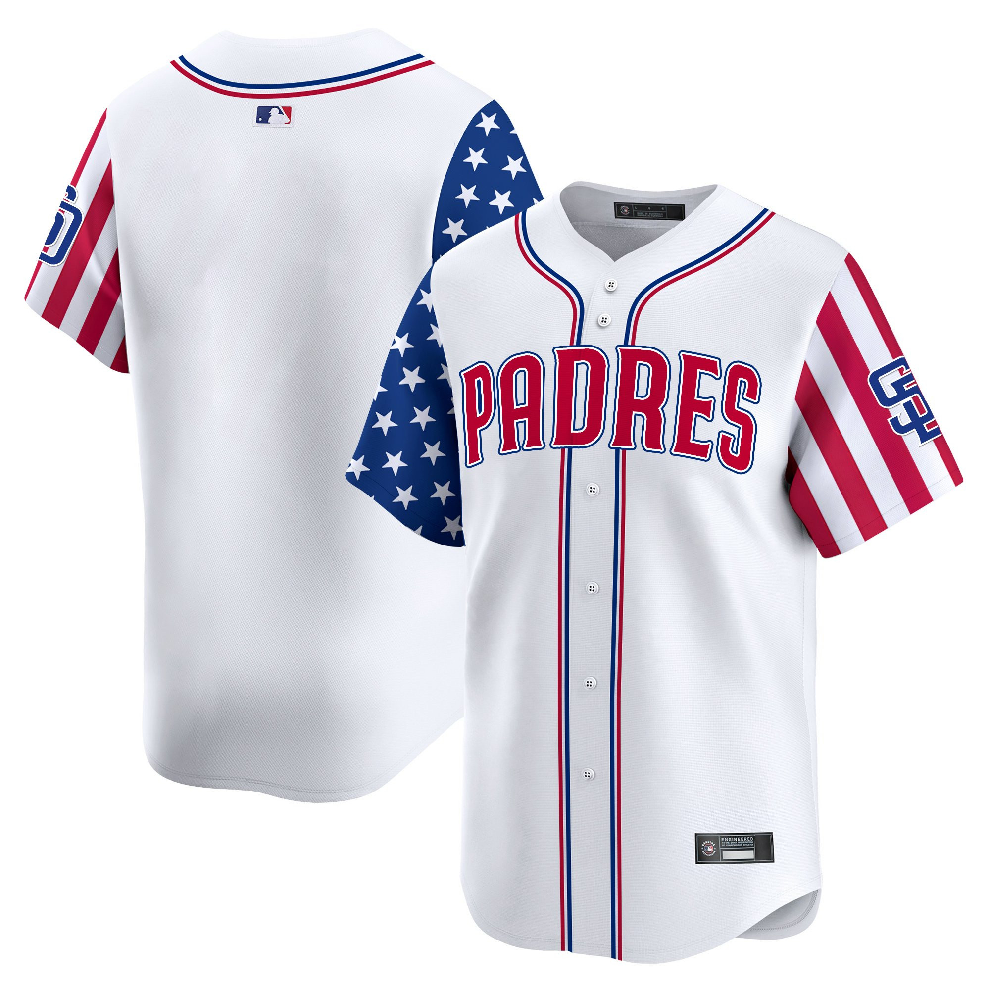 Men's San Diego Padres 2025 Independence Day Vapor Premier Limited Jersey - All Stitched