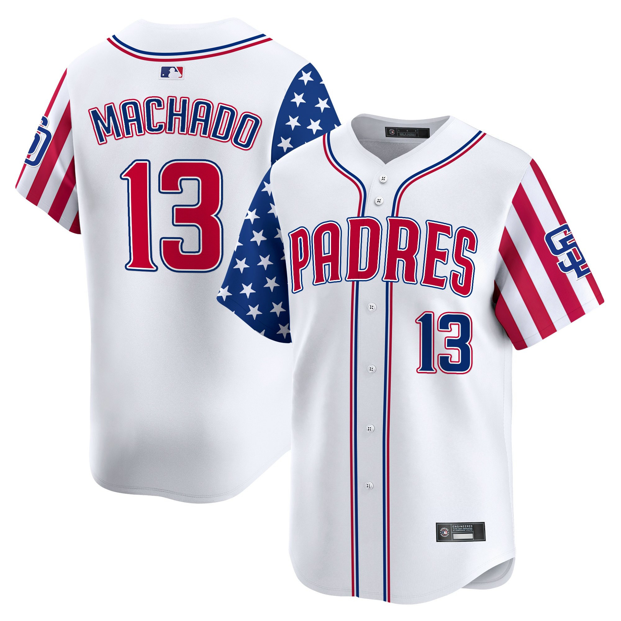 Men's San Diego Padres 2025 Independence Day Vapor Premier Limited Jersey - All Stitched