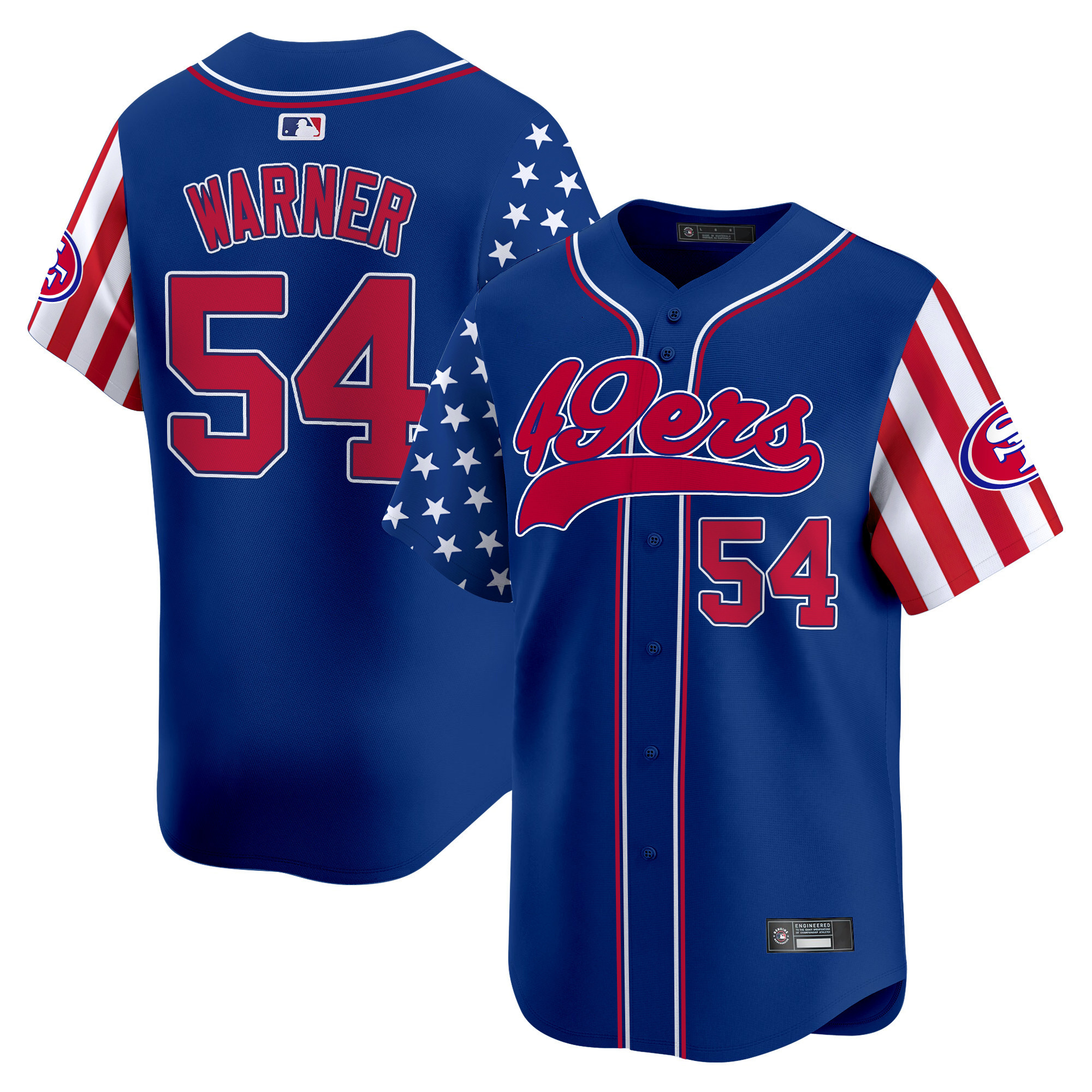 Men's San Francisco 49ers 2025 Independence Day Vapor Baseball Jersey - All Stitched