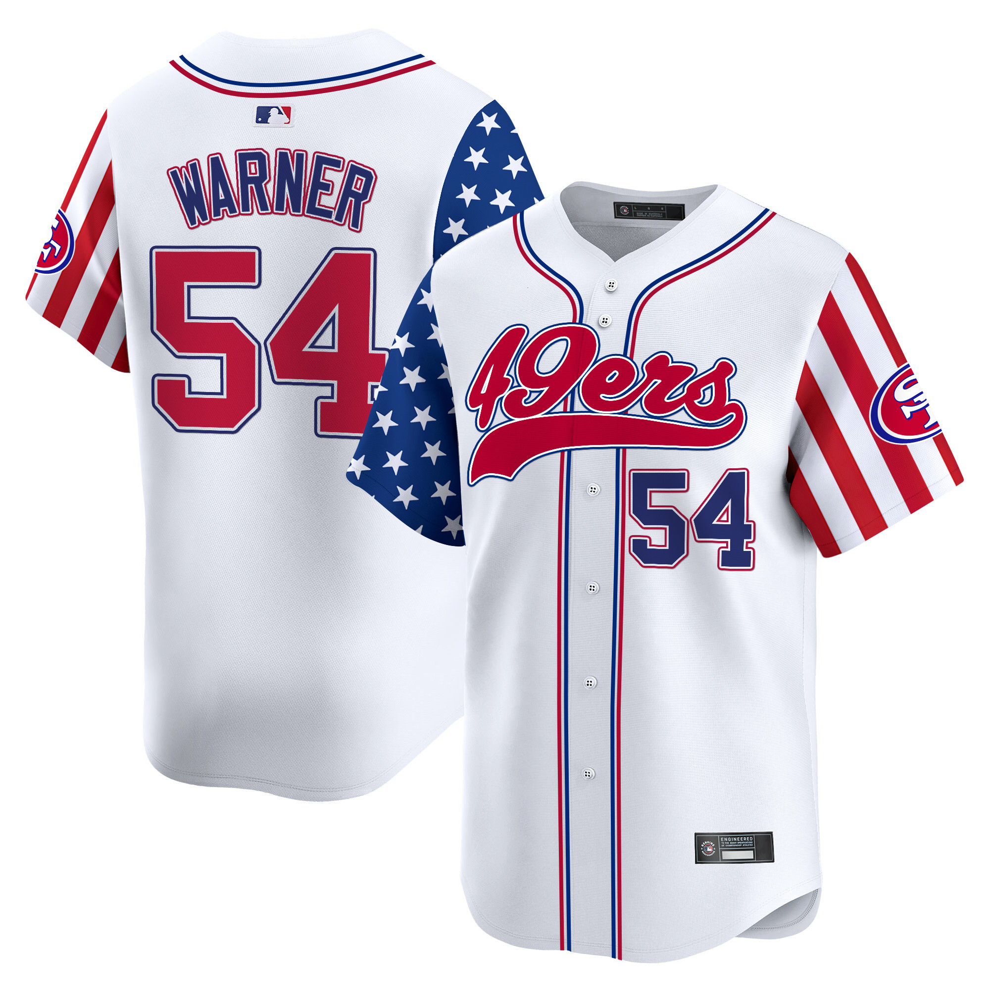 Men's San Francisco 49ers 2025 Independence Day Vapor Baseball Jersey - All Stitched