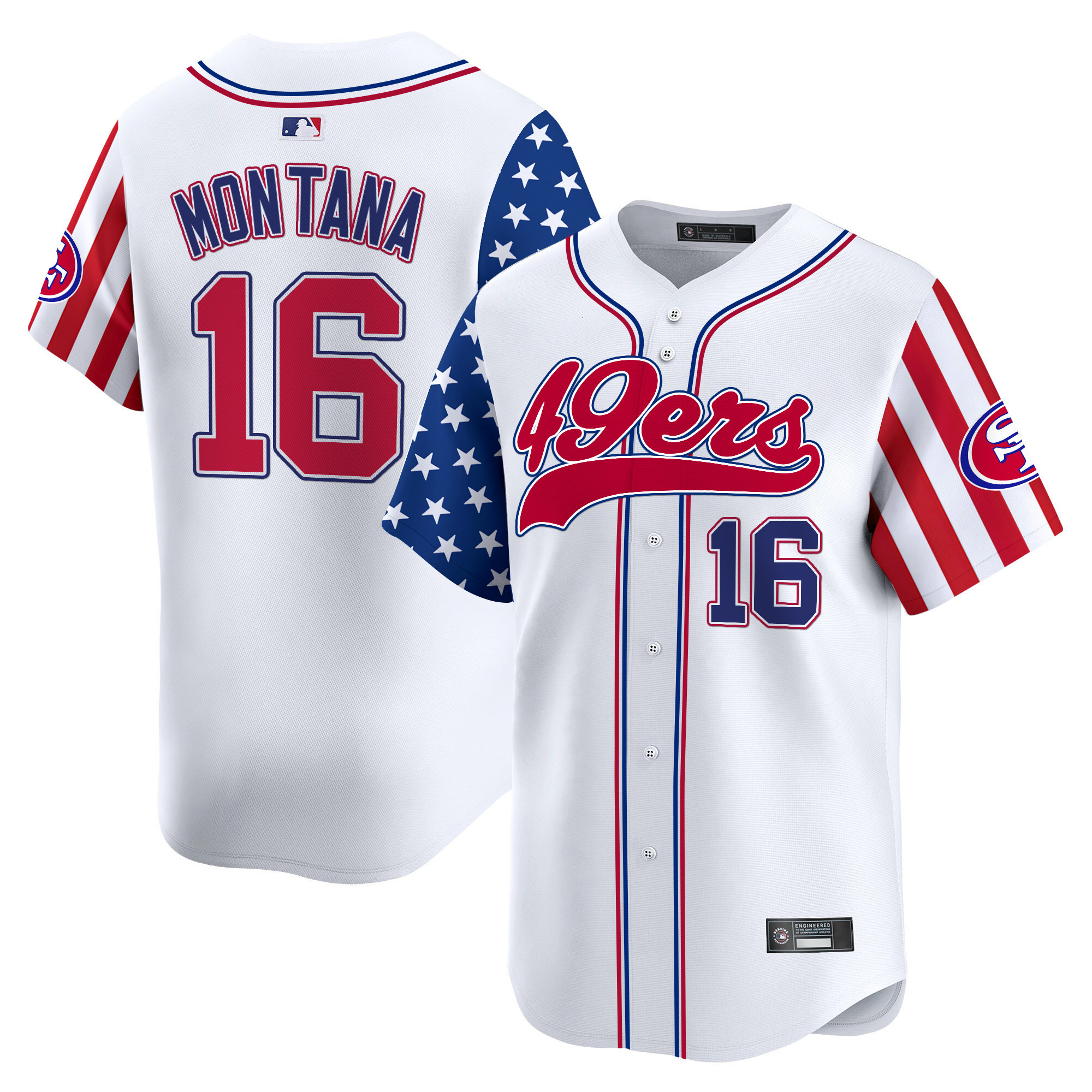 Men's San Francisco 49ers 2025 Independence Day Vapor Baseball Jersey - All Stitched