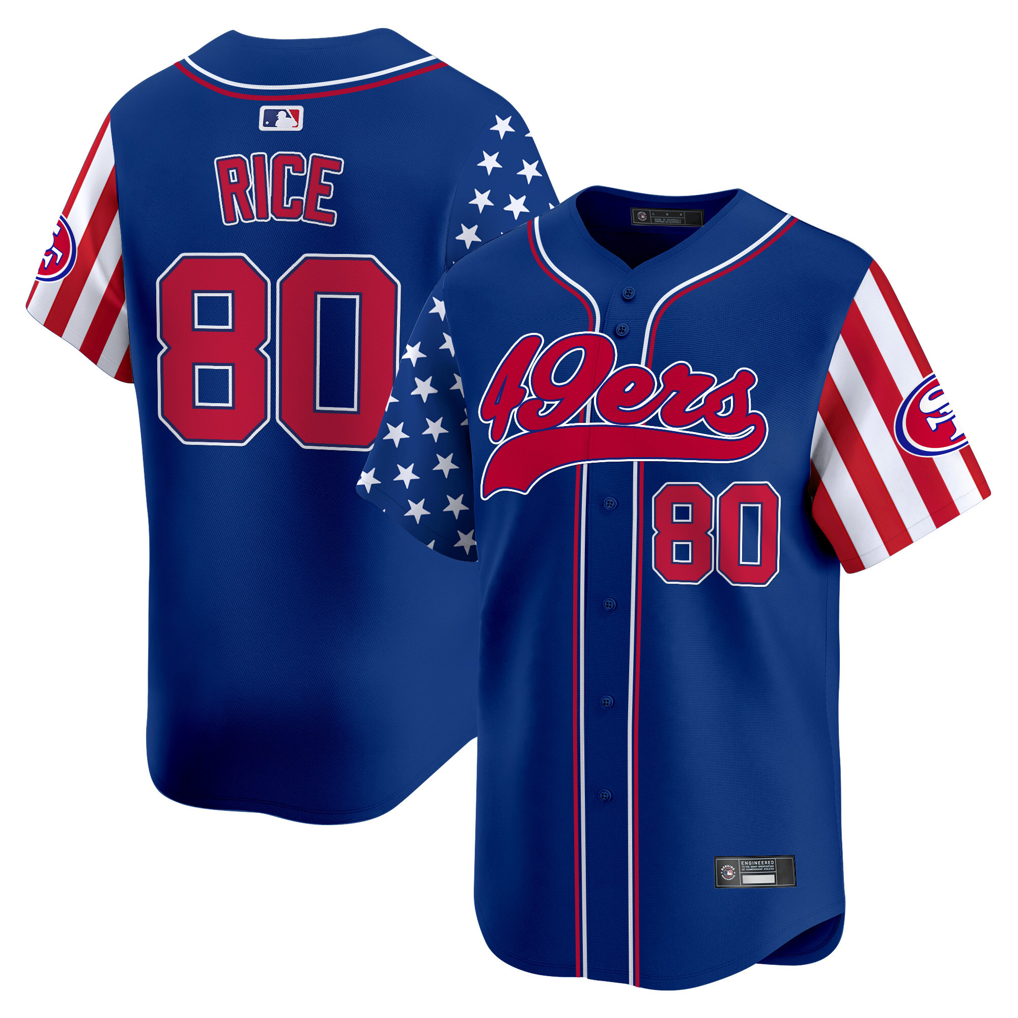 Men's San Francisco 49ers 2025 Independence Day Vapor Baseball Jersey - All Stitched