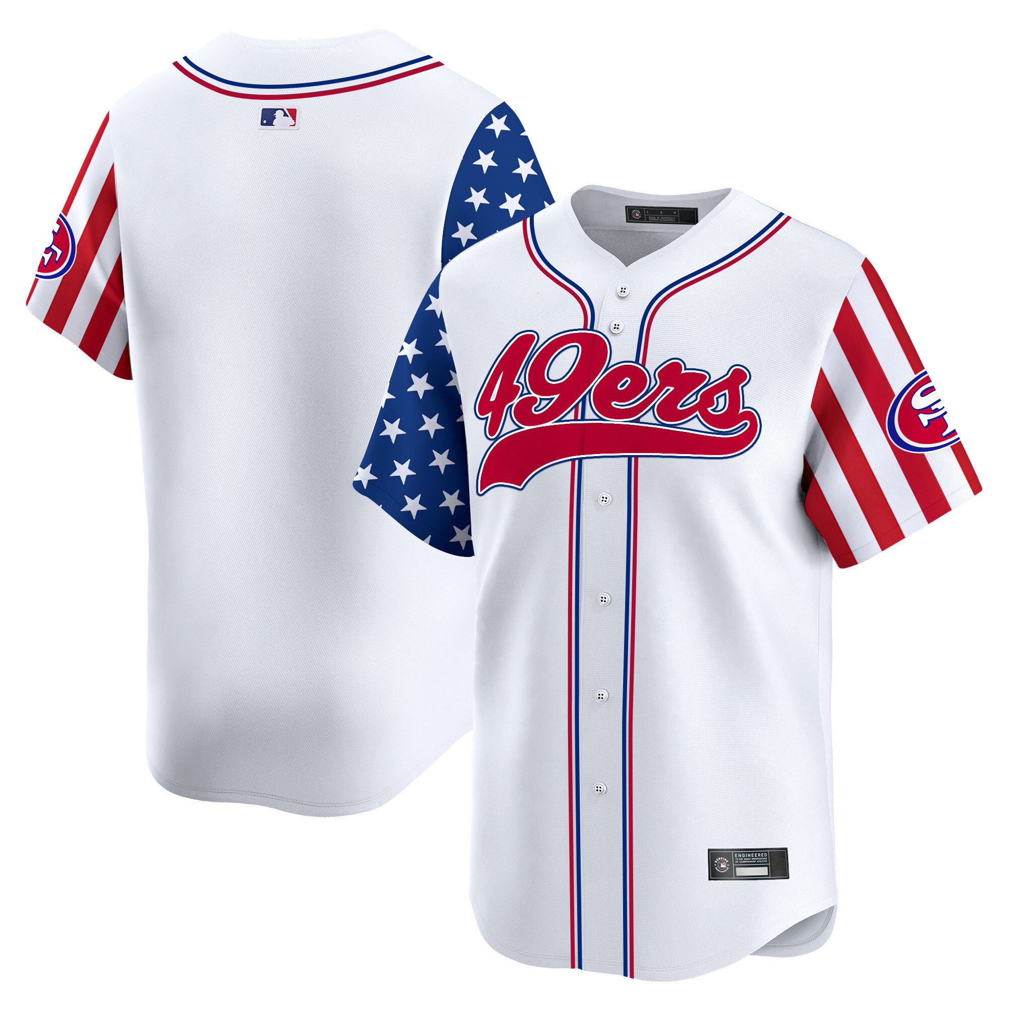 Men's San Francisco 49ers 2025 Independence Day Vapor Baseball Jersey - All Stitched