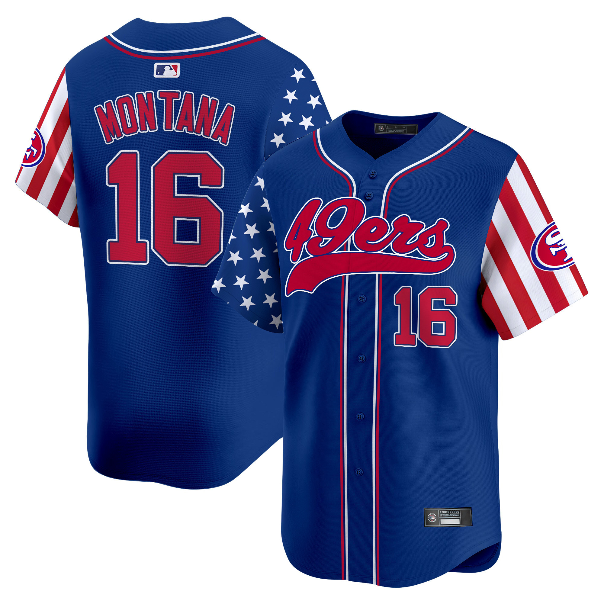 Men's San Francisco 49ers 2025 Independence Day Vapor Baseball Jersey - All Stitched