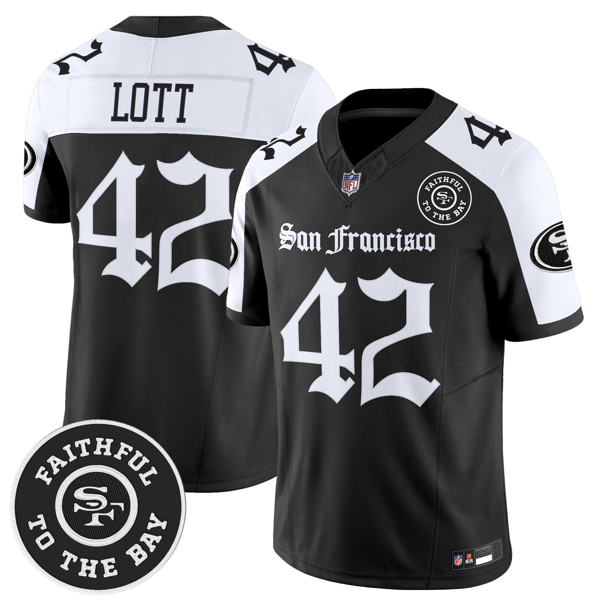 Men's San Francisco 49ers 'Gothic Edition' Vapor Limited Jersey - All Stitched