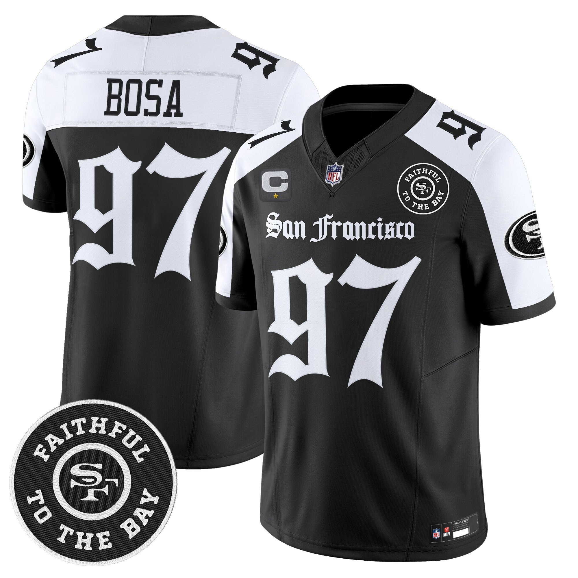Men's San Francisco 49ers 'Gothic Edition' Vapor Limited Jersey - All Stitched