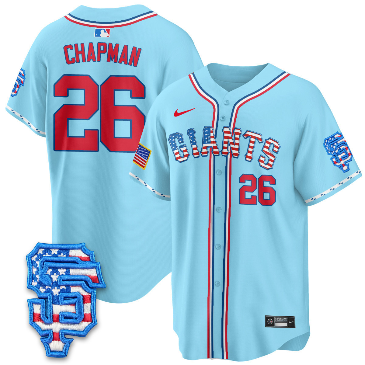 Men's San Francisco Giants 2025 Fourth of July Vapor Premier Limited Jersey - All Stitched