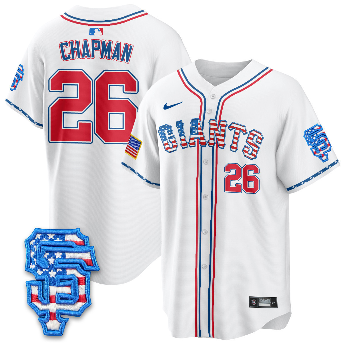 Men's San Francisco Giants 2025 Fourth of July Vapor Premier Limited Jersey - All Stitched