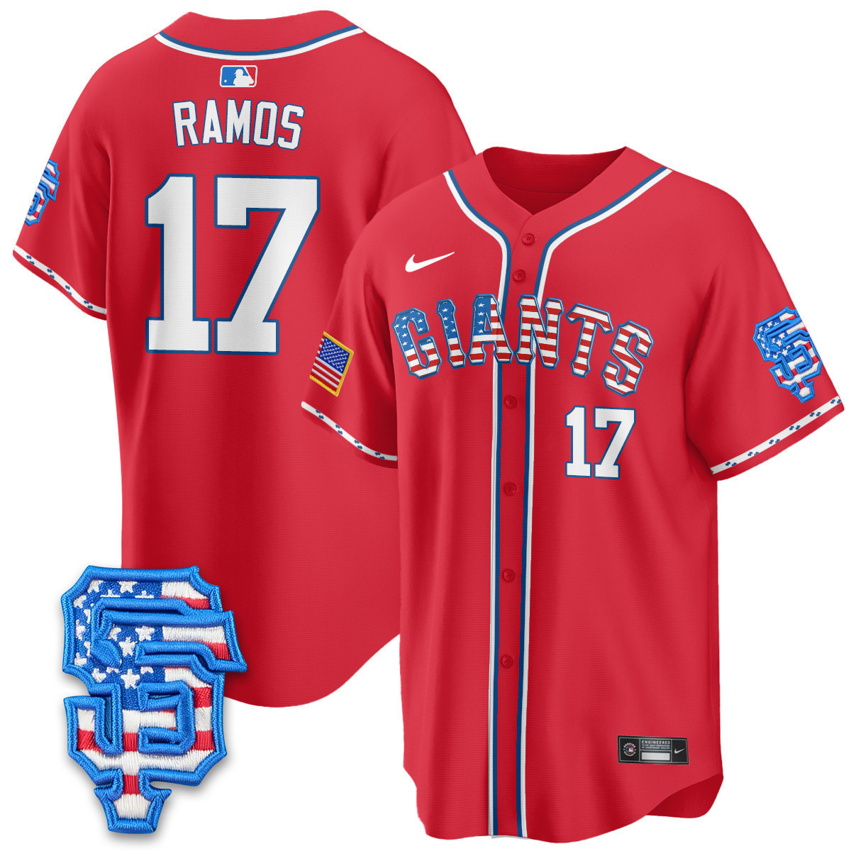 Men's San Francisco Giants 2025 Fourth of July Vapor Premier Limited Jersey - All Stitched