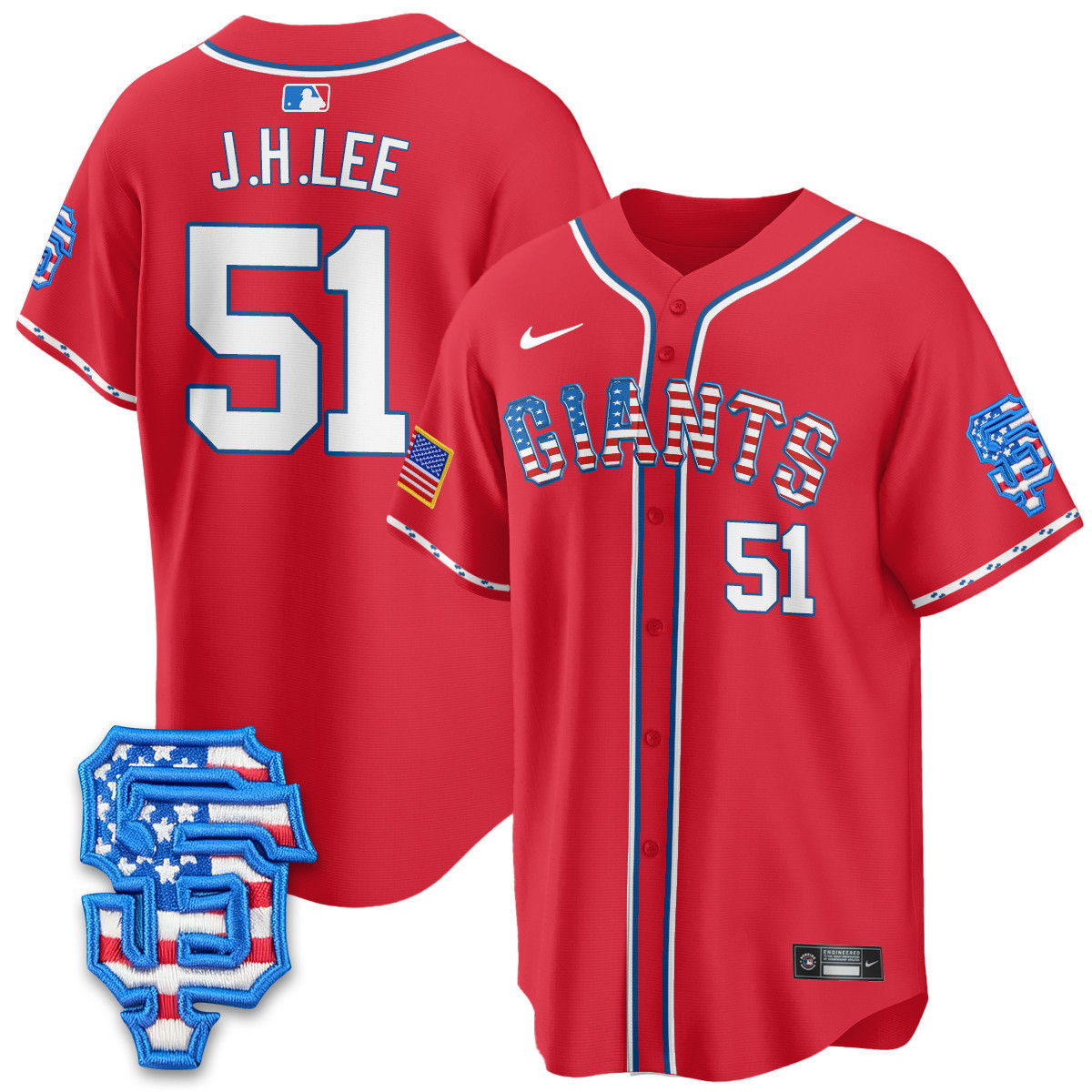 Men's San Francisco Giants 2025 Fourth of July Vapor Premier Limited Jersey - All Stitched