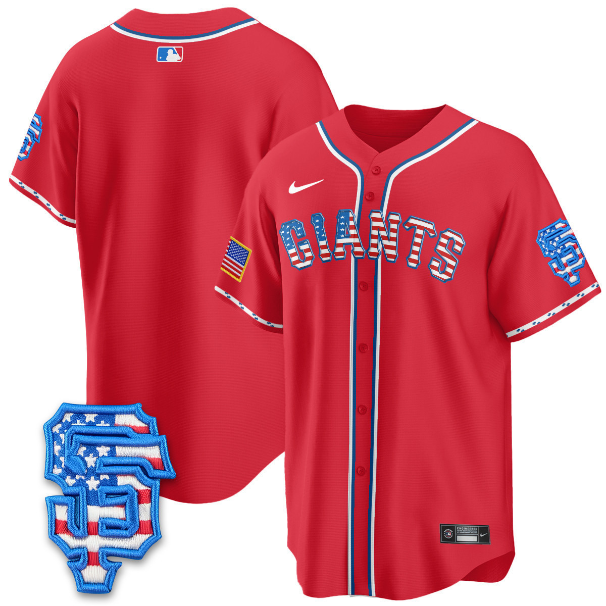 Men's San Francisco Giants 2025 Fourth of July Vapor Premier Limited Jersey - All Stitched