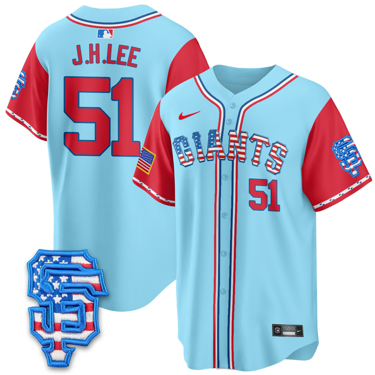 Men's San Francisco Giants 2025 Fourth of July Vapor Premier Limited Jersey - All Stitched