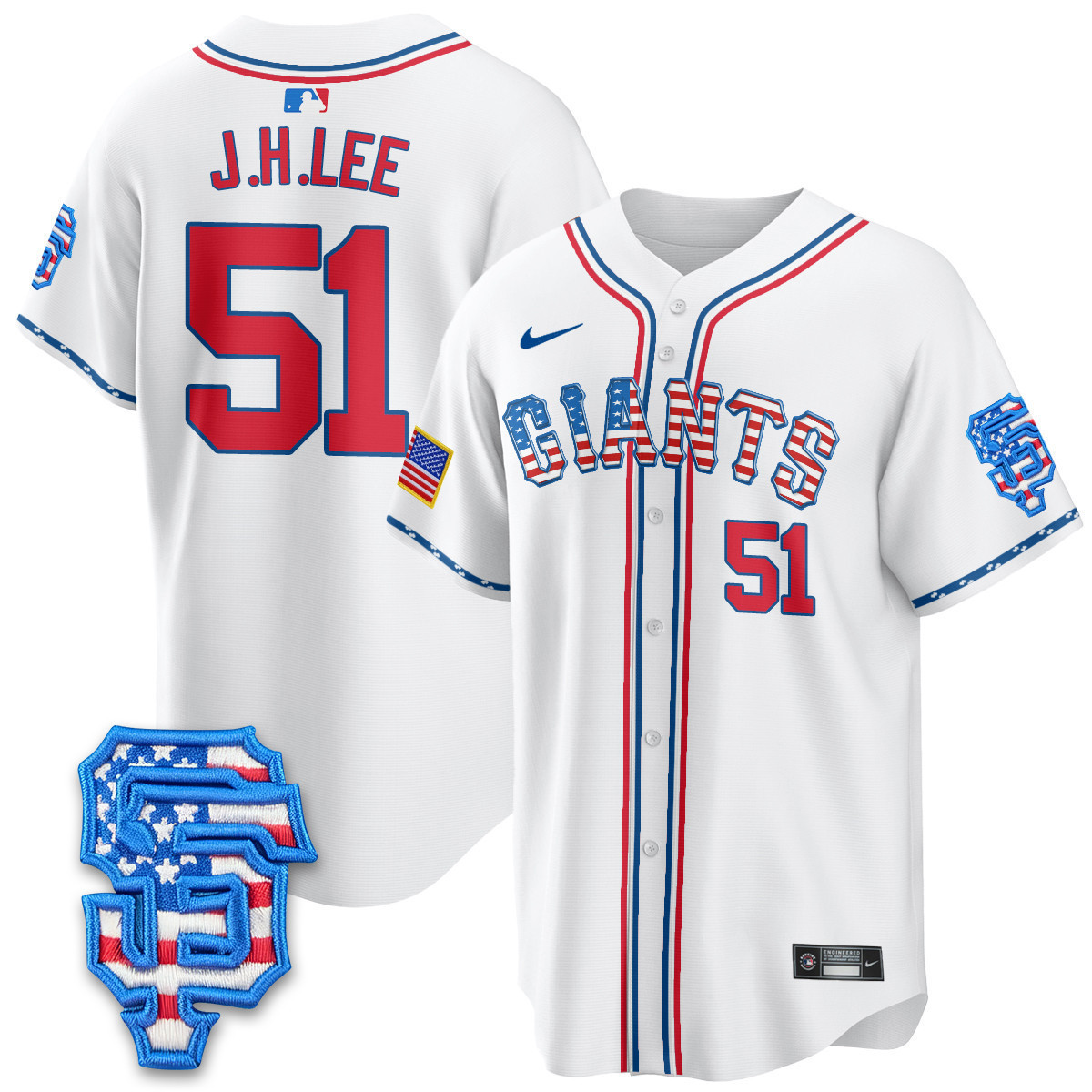 Men's San Francisco Giants 2025 Fourth of July Vapor Premier Limited Jersey - All Stitched
