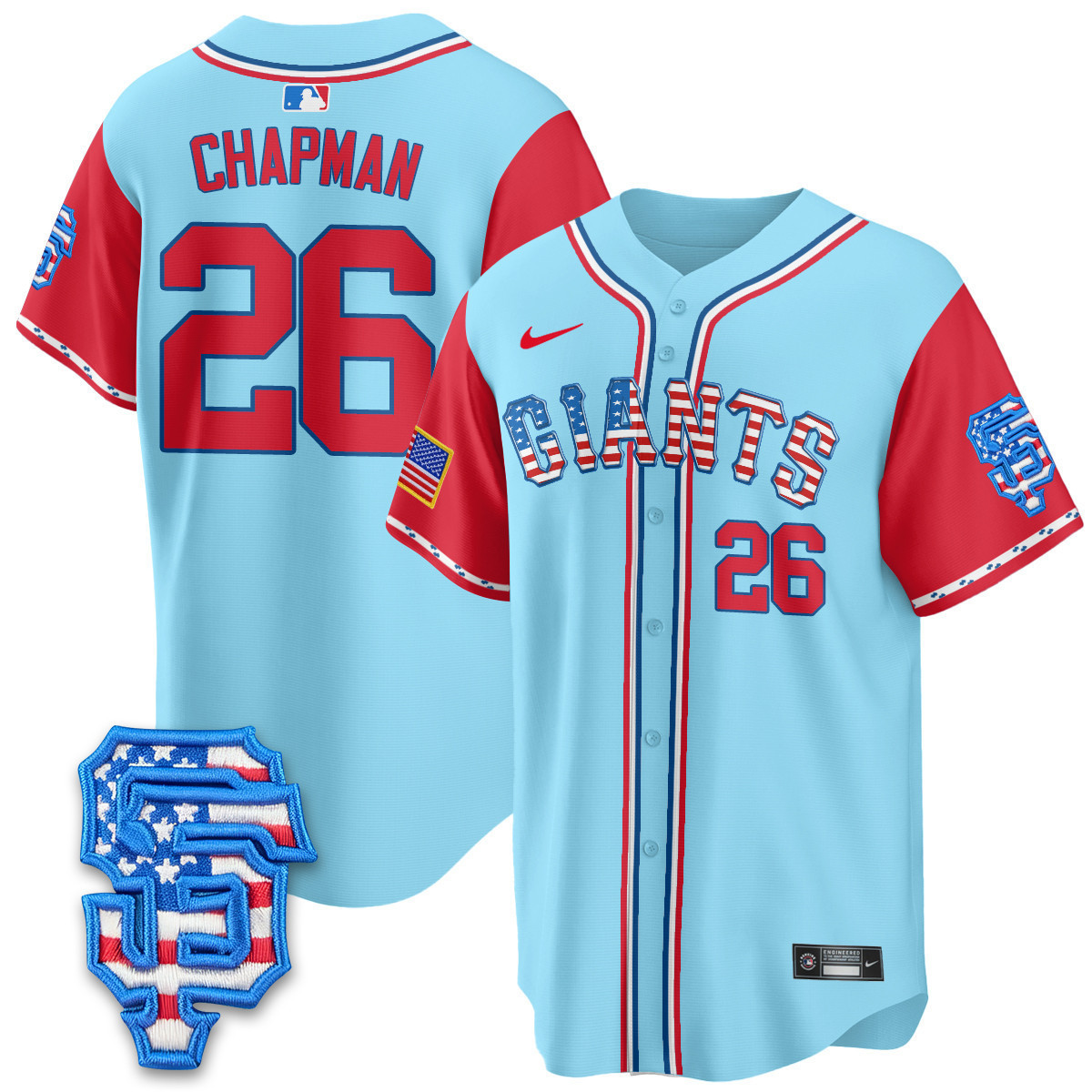 Men's San Francisco Giants 2025 Fourth of July Vapor Premier Limited Jersey - All Stitched