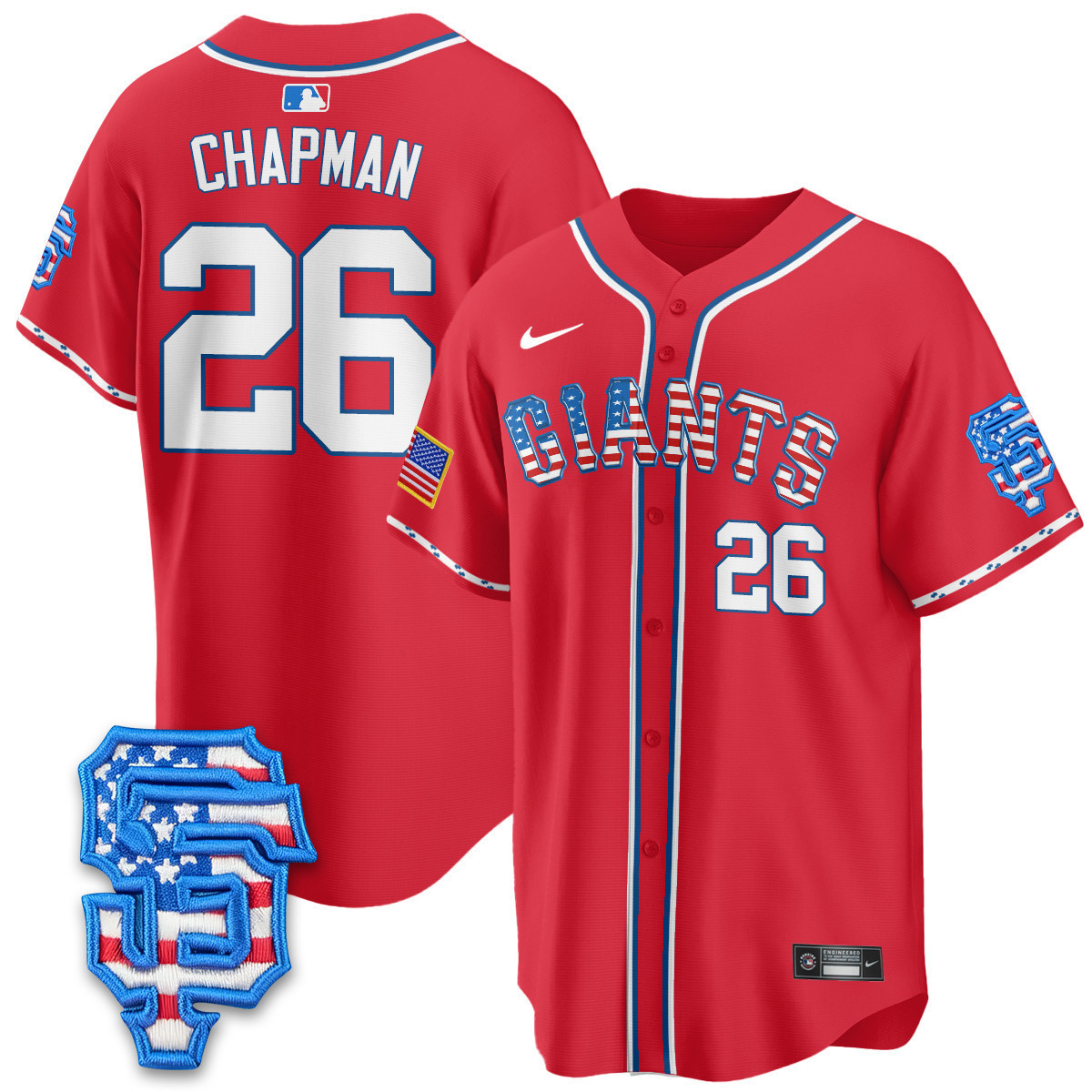 Men's San Francisco Giants 2025 Fourth of July Vapor Premier Limited Jersey - All Stitched