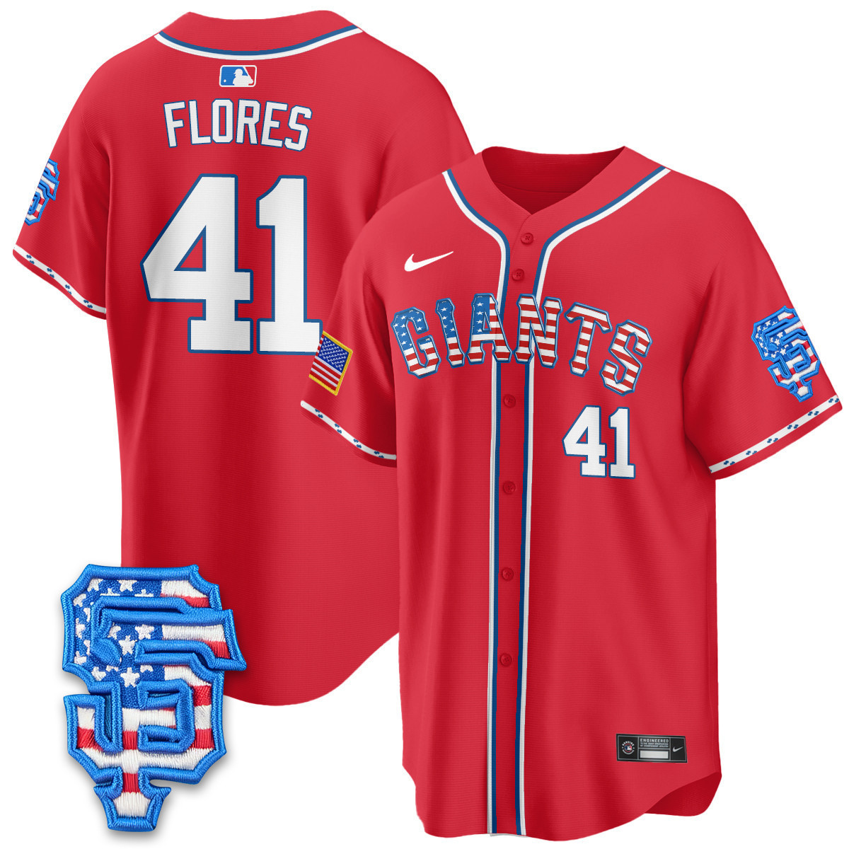 Men's San Francisco Giants 2025 Fourth of July Vapor Premier Limited Jersey - All Stitched