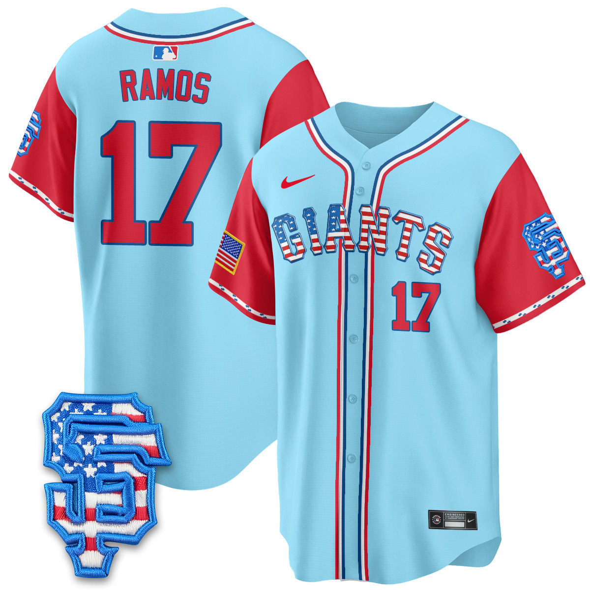 Men's San Francisco Giants 2025 Fourth of July Vapor Premier Limited Jersey - All Stitched