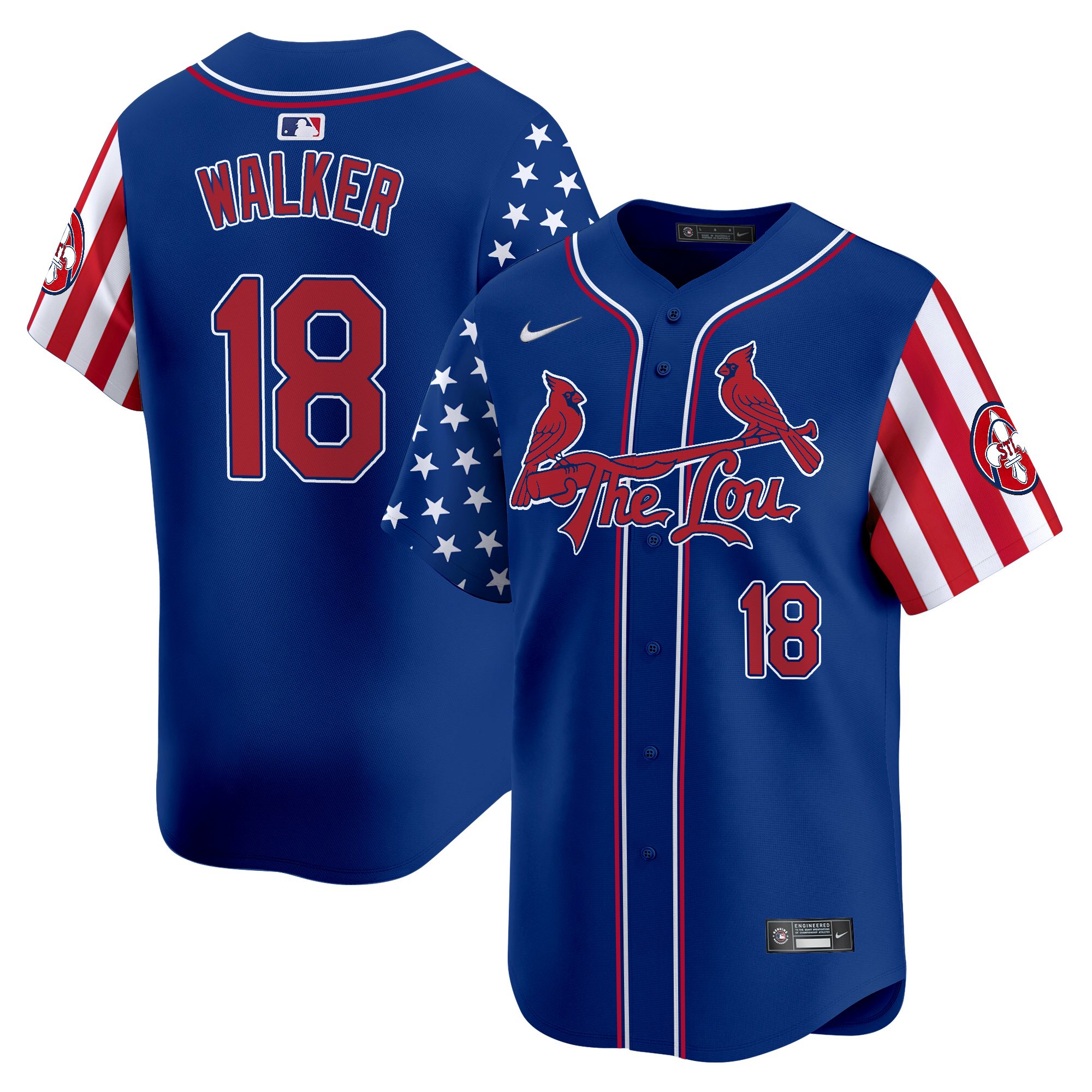 Men's St. Louis Cardinals 2025 Independence Day Vapor Premier Limited Jersey - All Stitched