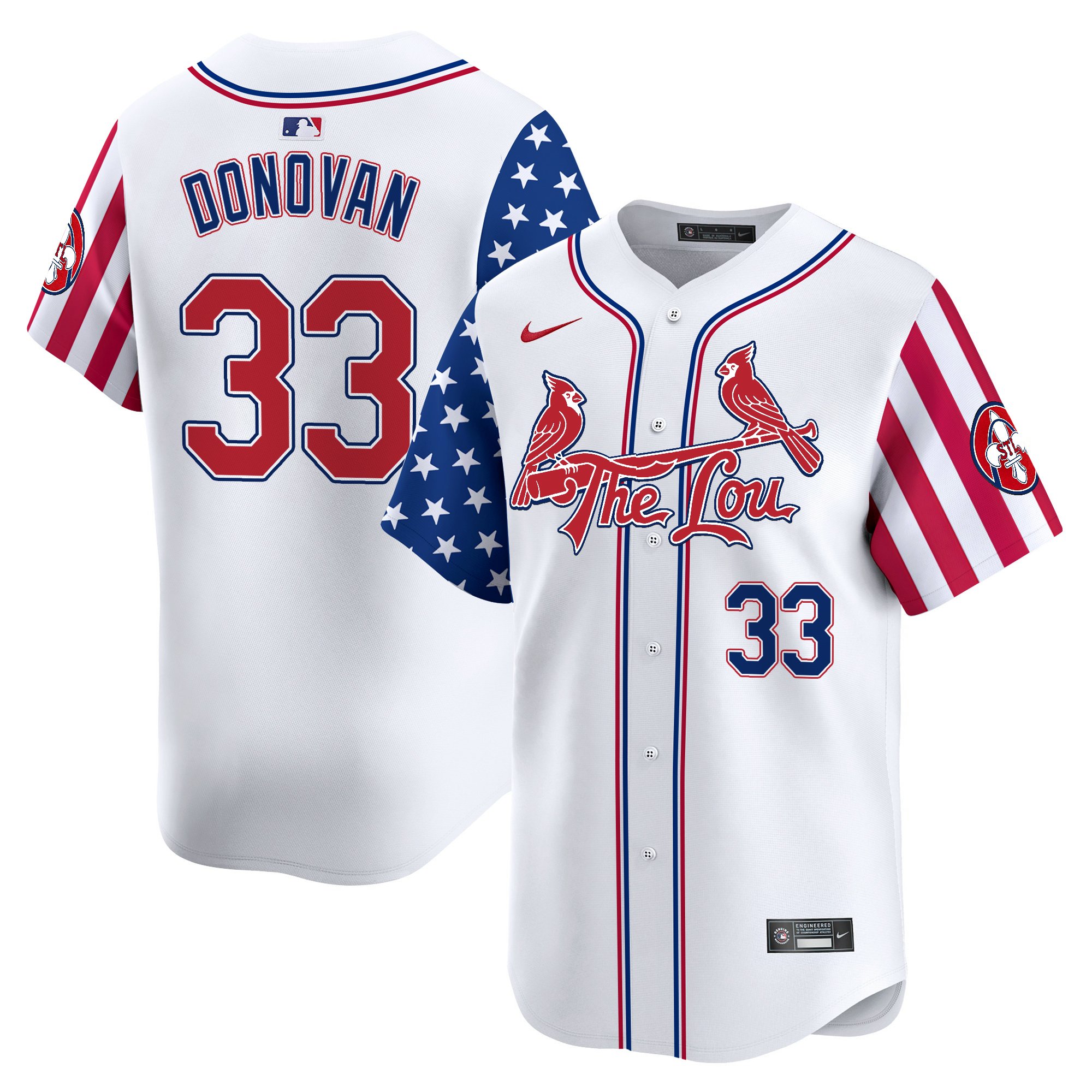 Men's St. Louis Cardinals 2025 Independence Day Vapor Premier Limited Jersey - All Stitched