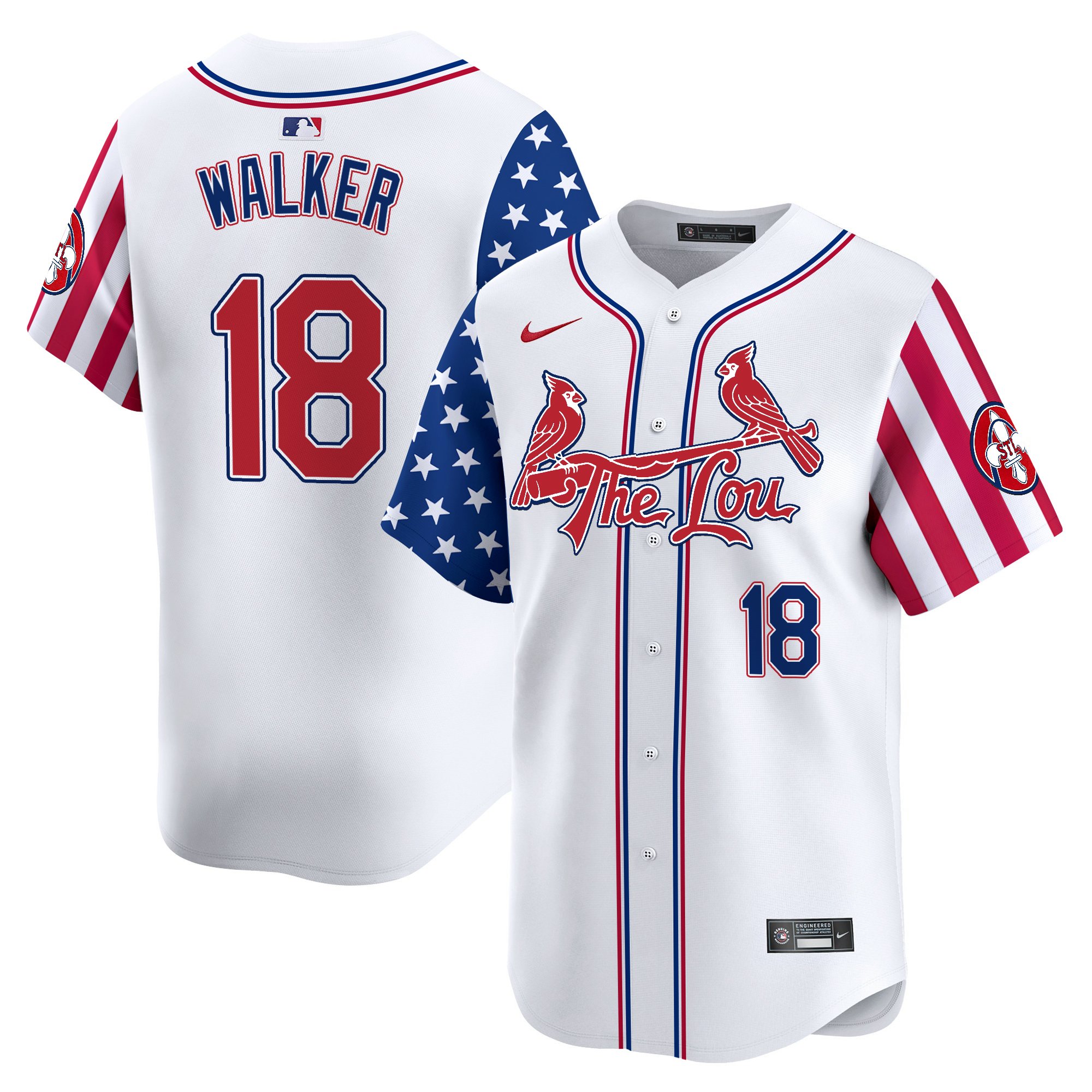 Men's St. Louis Cardinals 2025 Independence Day Vapor Premier Limited Jersey - All Stitched