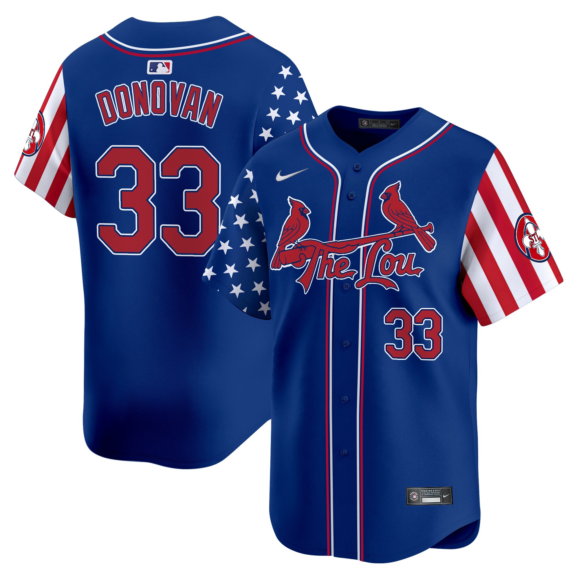 Men's St. Louis Cardinals 2025 Independence Day Vapor Premier Limited Jersey - All Stitched